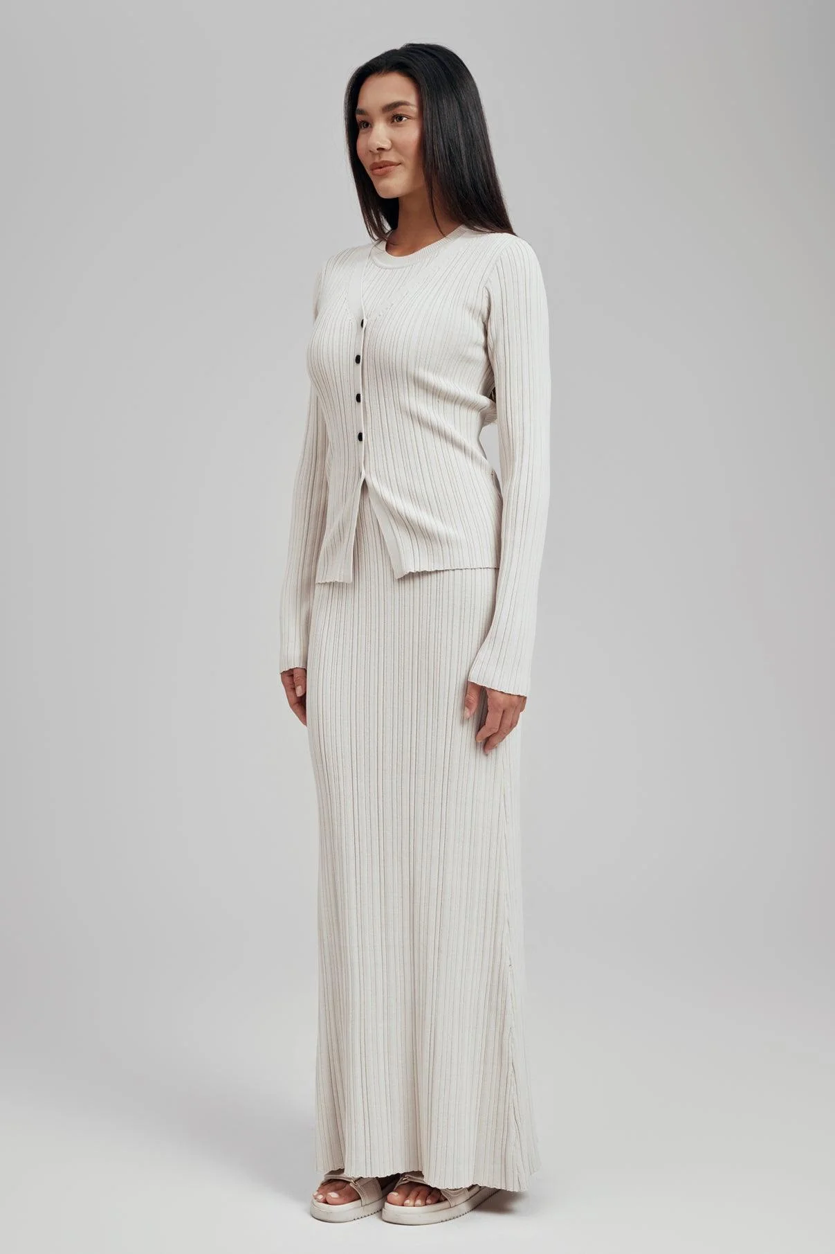 Ezra Short Sleeve Ribbed Knit Maxi Dress - Image 11