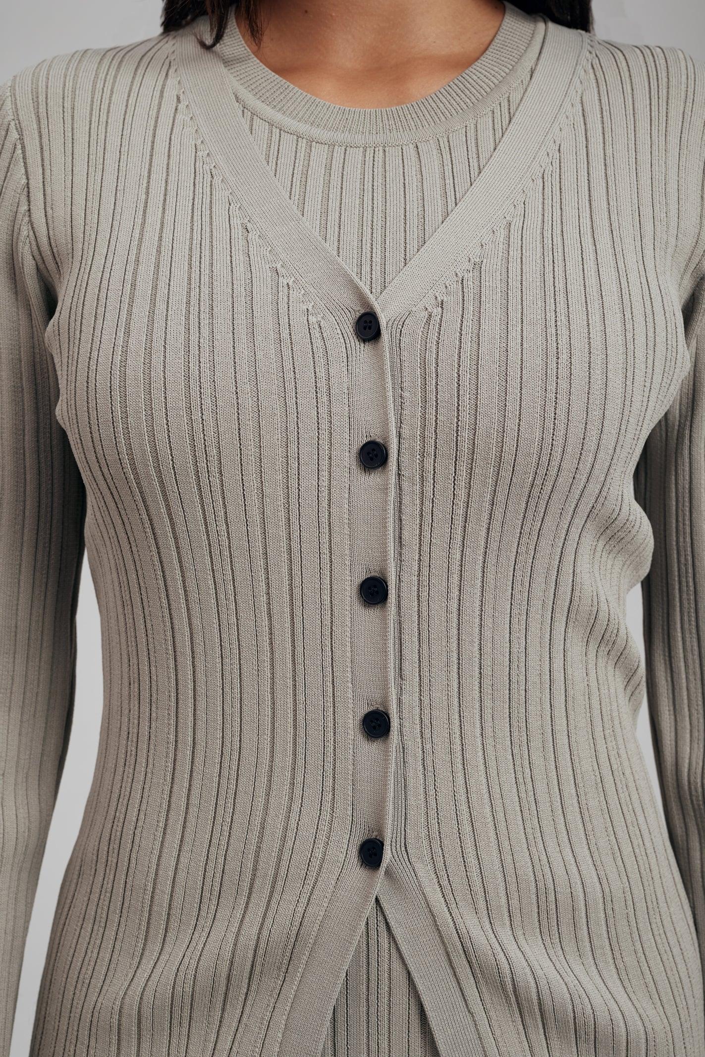 Ezra Short Sleeve Ribbed Knit Maxi Dress - Image 11