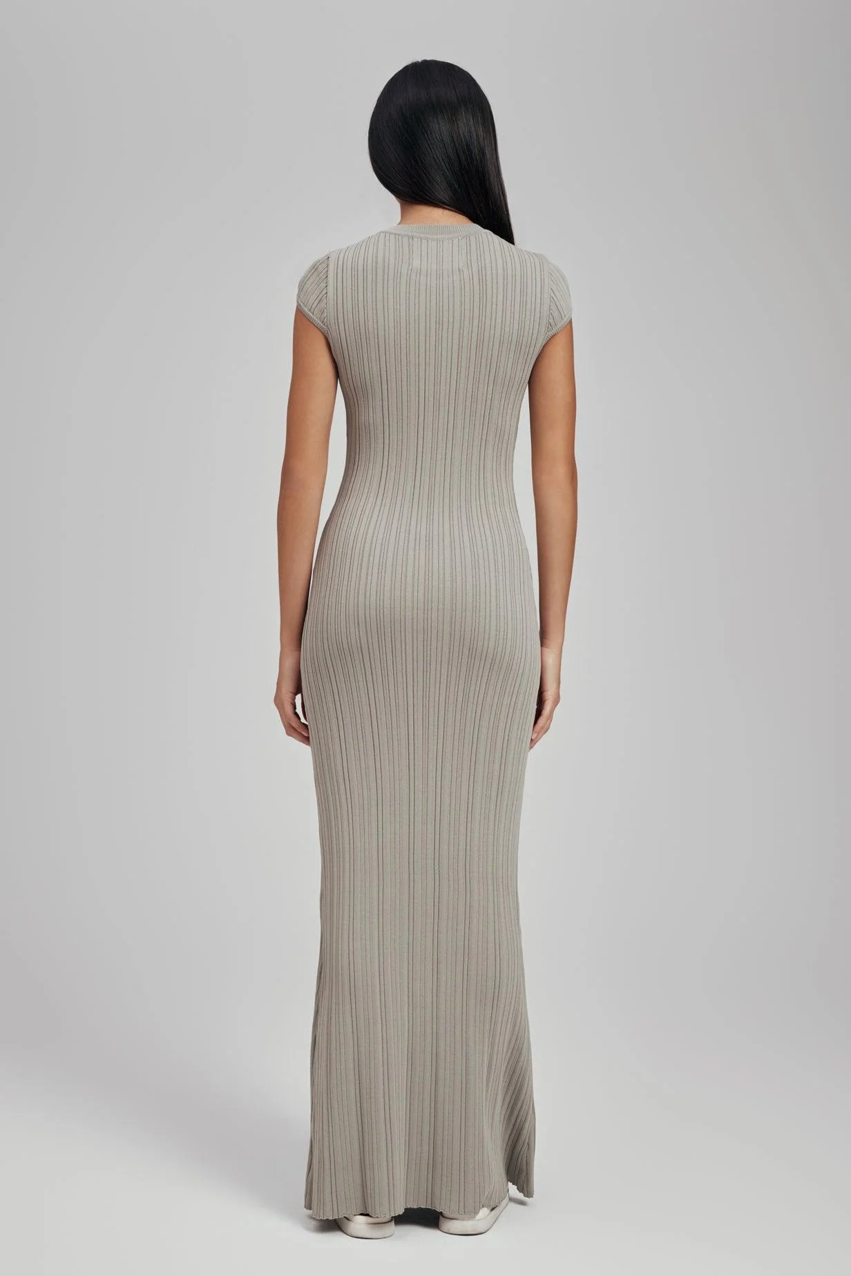 Ezra Short Sleeve Ribbed Knit Maxi Dress - Image 3