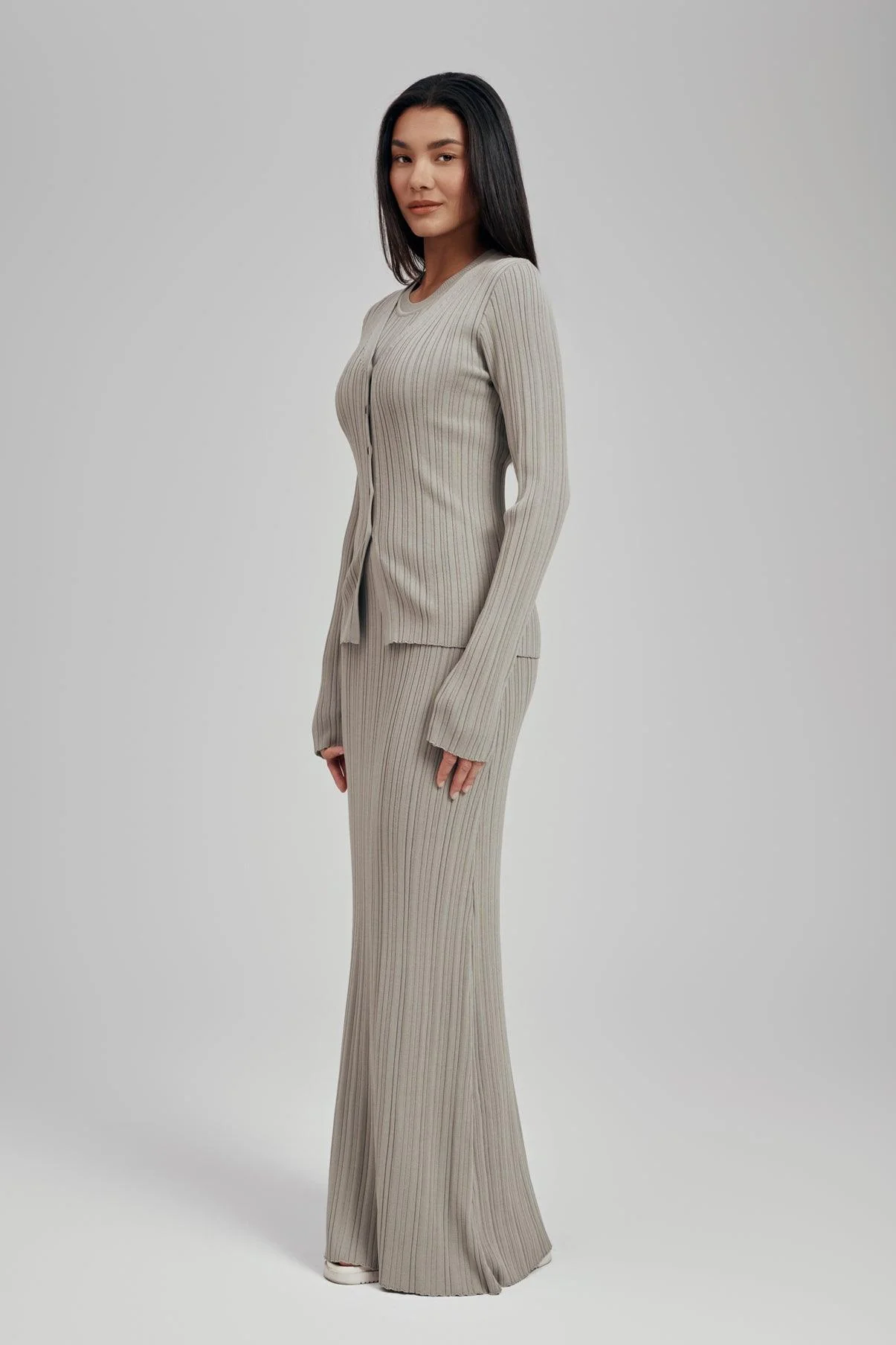 Ezra Short Sleeve Ribbed Knit Maxi Dress - Image 8