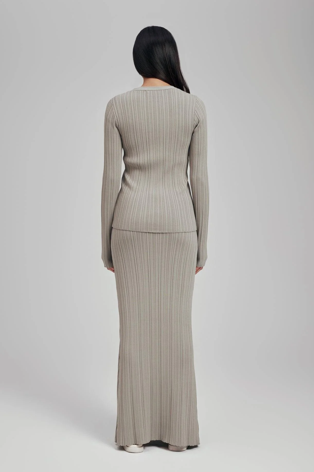 Ezra Short Sleeve Ribbed Knit Maxi Dress - Image 9