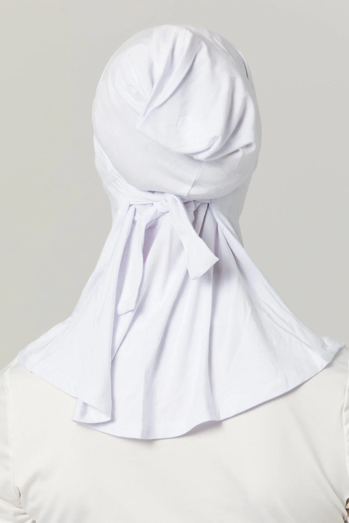 Fatima Neck Cover Hijab -White - Image 3