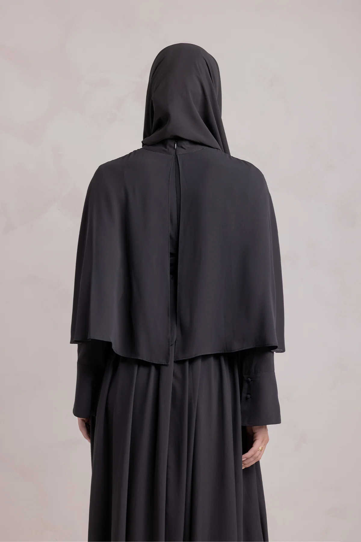Fayruz Cape Maxi Dress - Black - Image 9