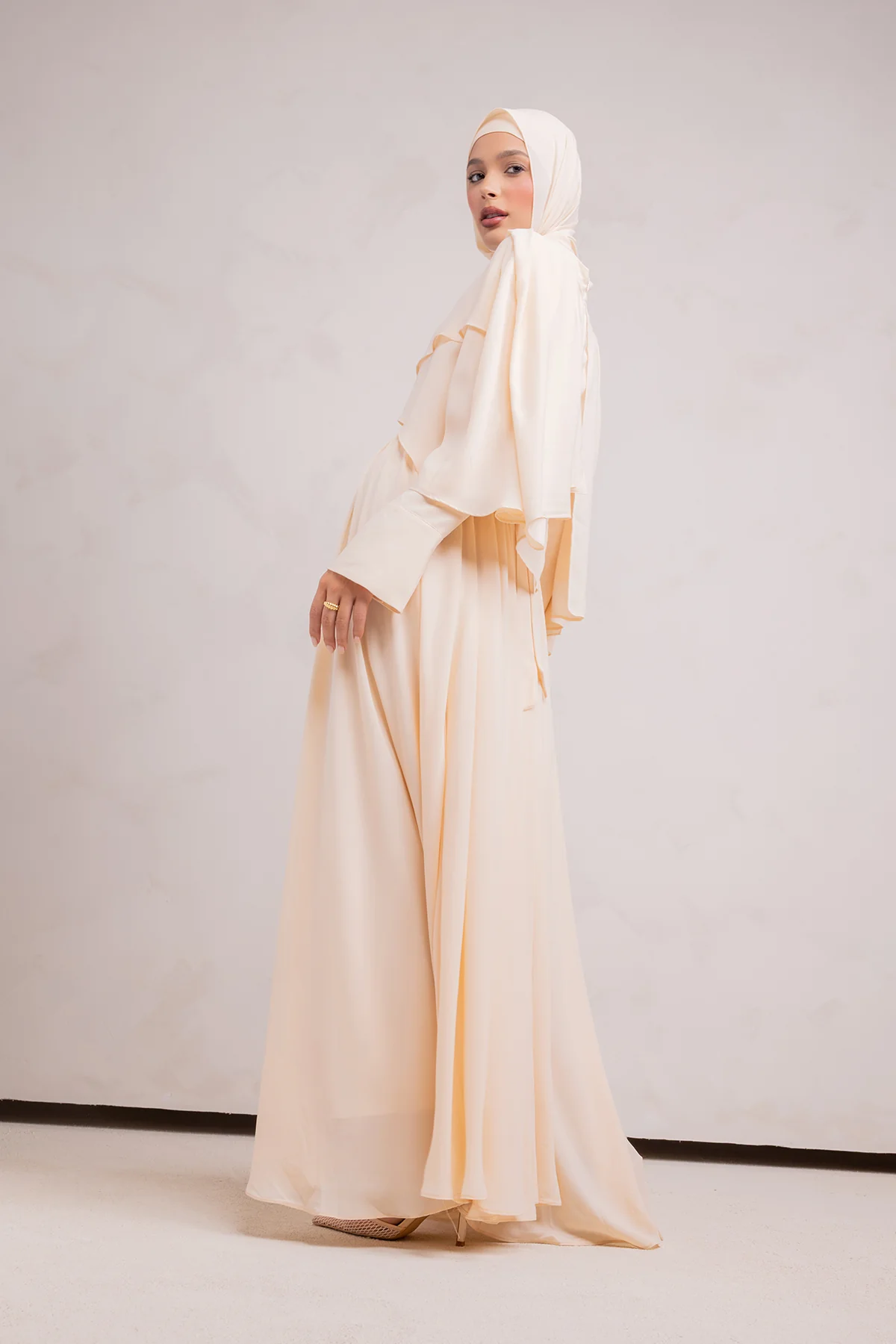Fayruz Cape Maxi Dress - Noor Sand - Image 3