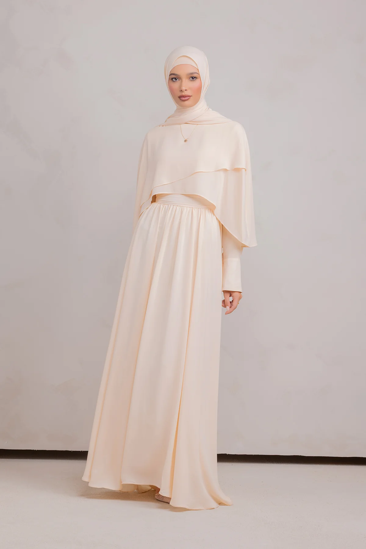 Fayruz Cape Maxi Dress - Noor Sand - Image 6