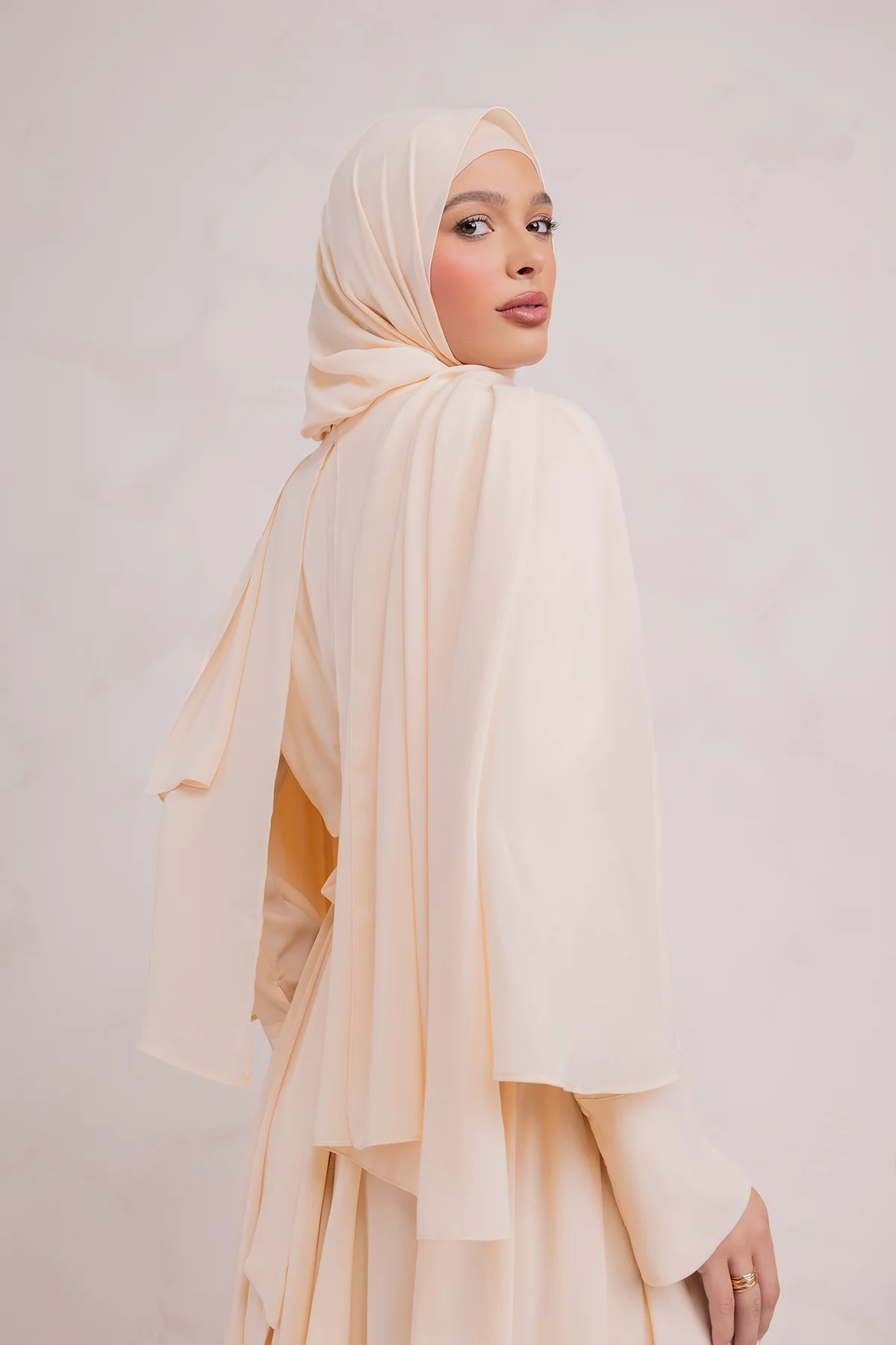 Fayruz Cape Maxi Dress - Noor Sand - Image 8