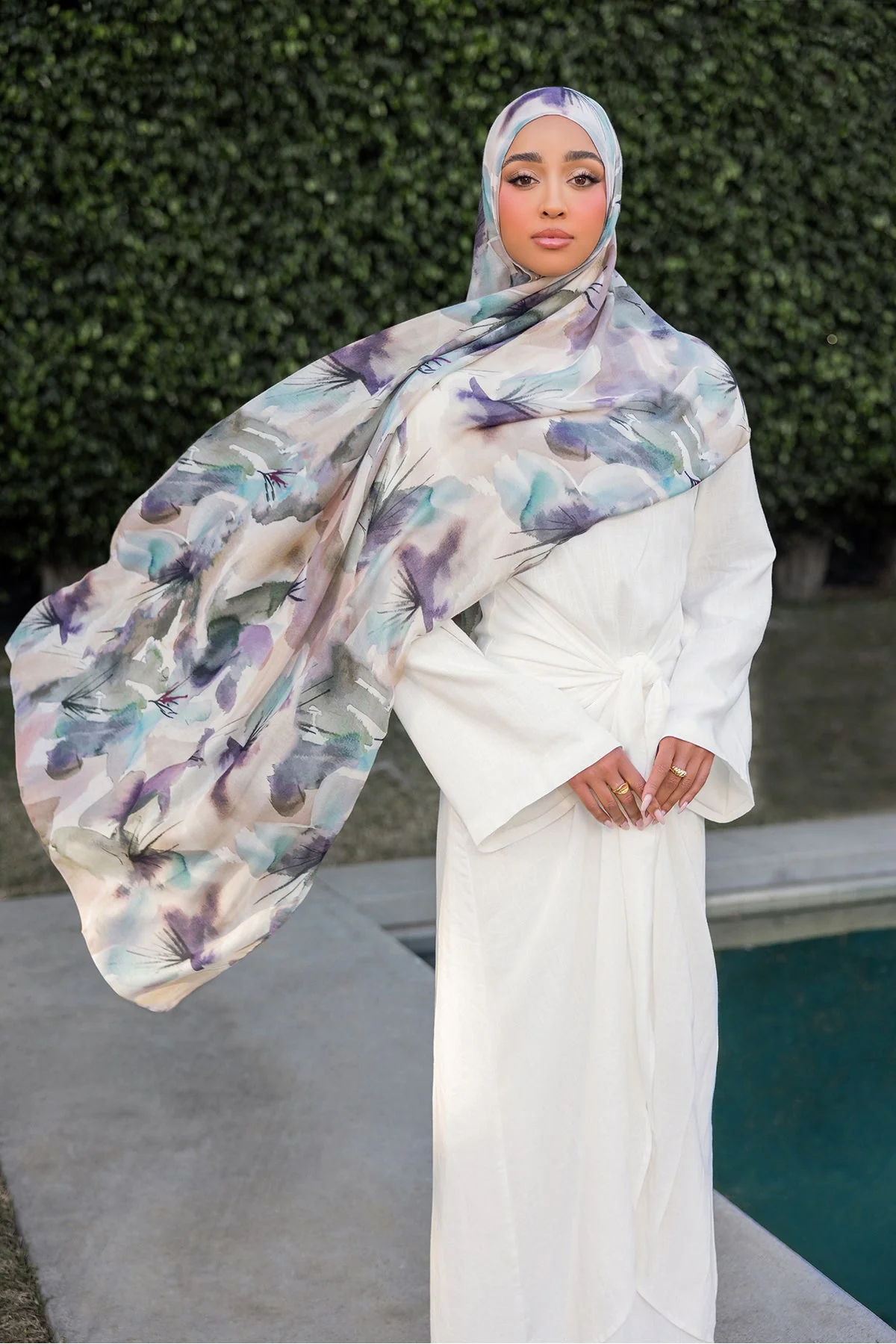 Flora Print Modal Hijab - Image 3