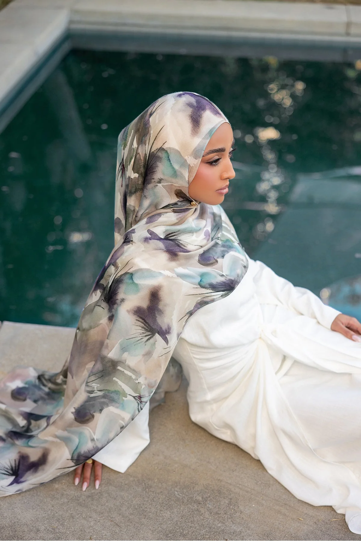 Flora Print Modal Hijab - Image 5