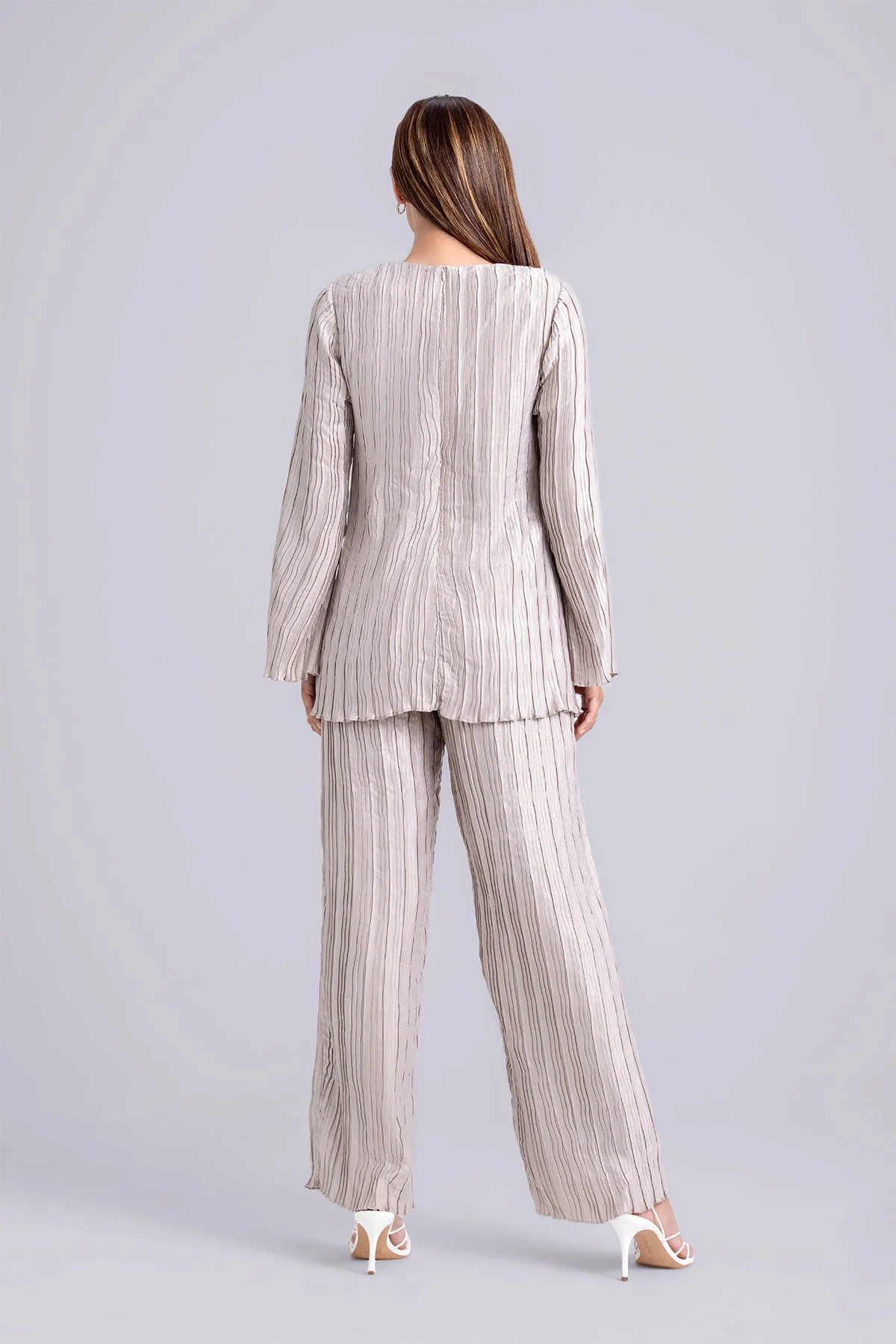 Hanadi Two Piece Matching Set- Nude - Image 5