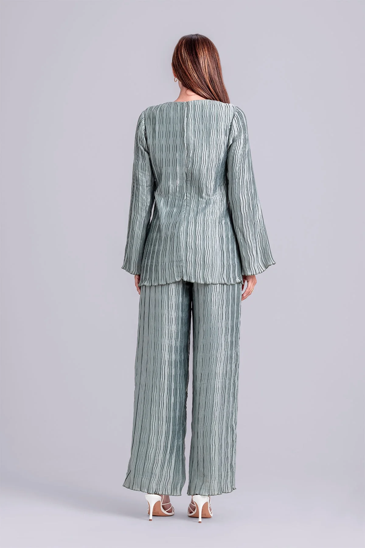 Hanadi Two Piece Matching Set- Sage - Image 5
