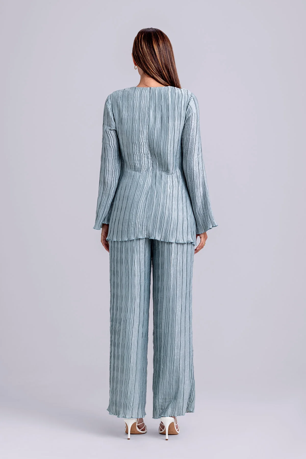 Hanadi Two Piece Matching Set- Sky - Image 6