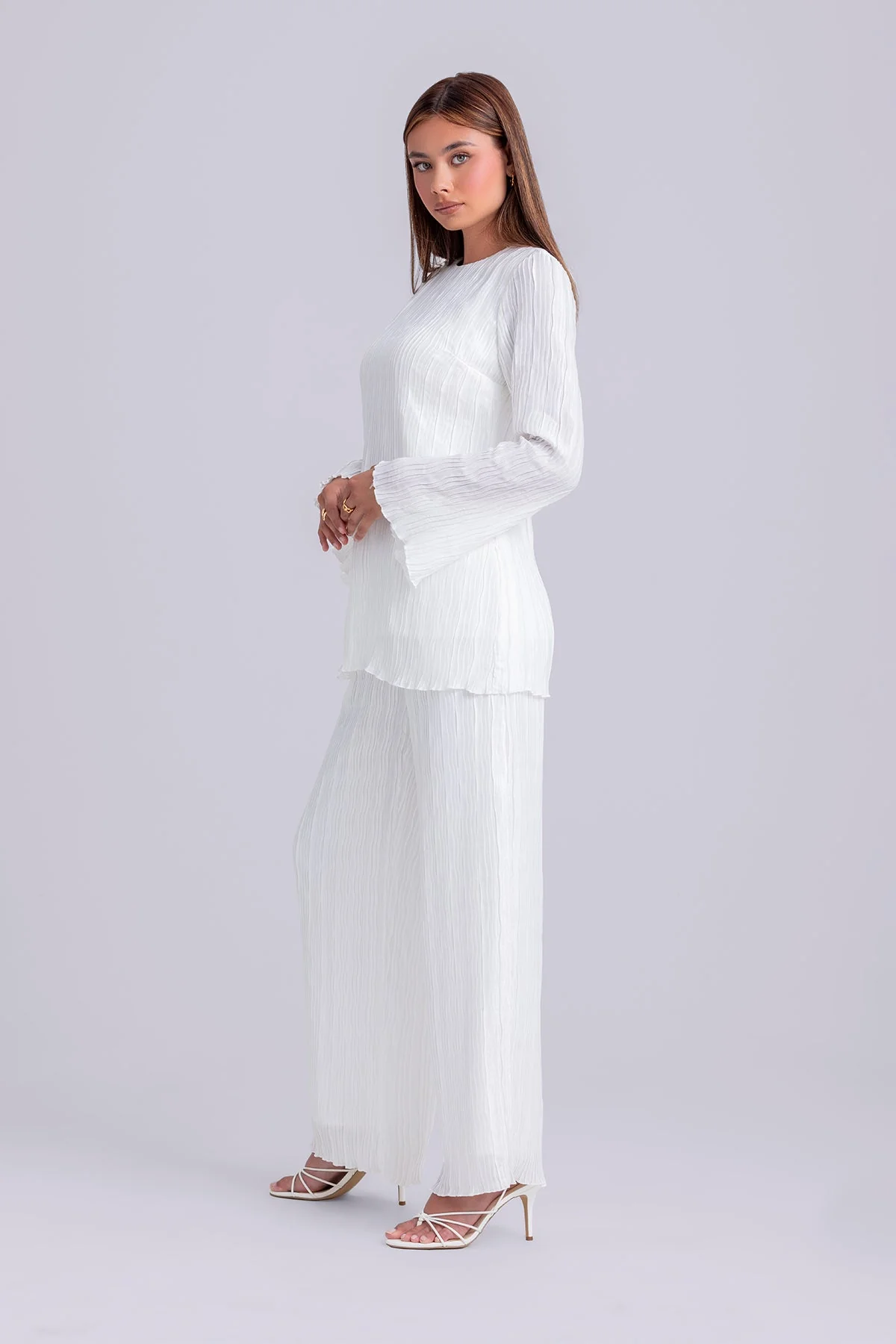 Hanadi Two Piece Matching Set- White - Image 5