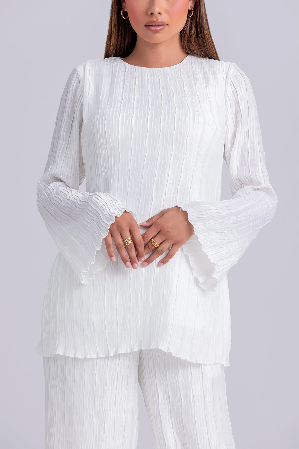 Hanadi Two Piece Matching Set- White - Image 6