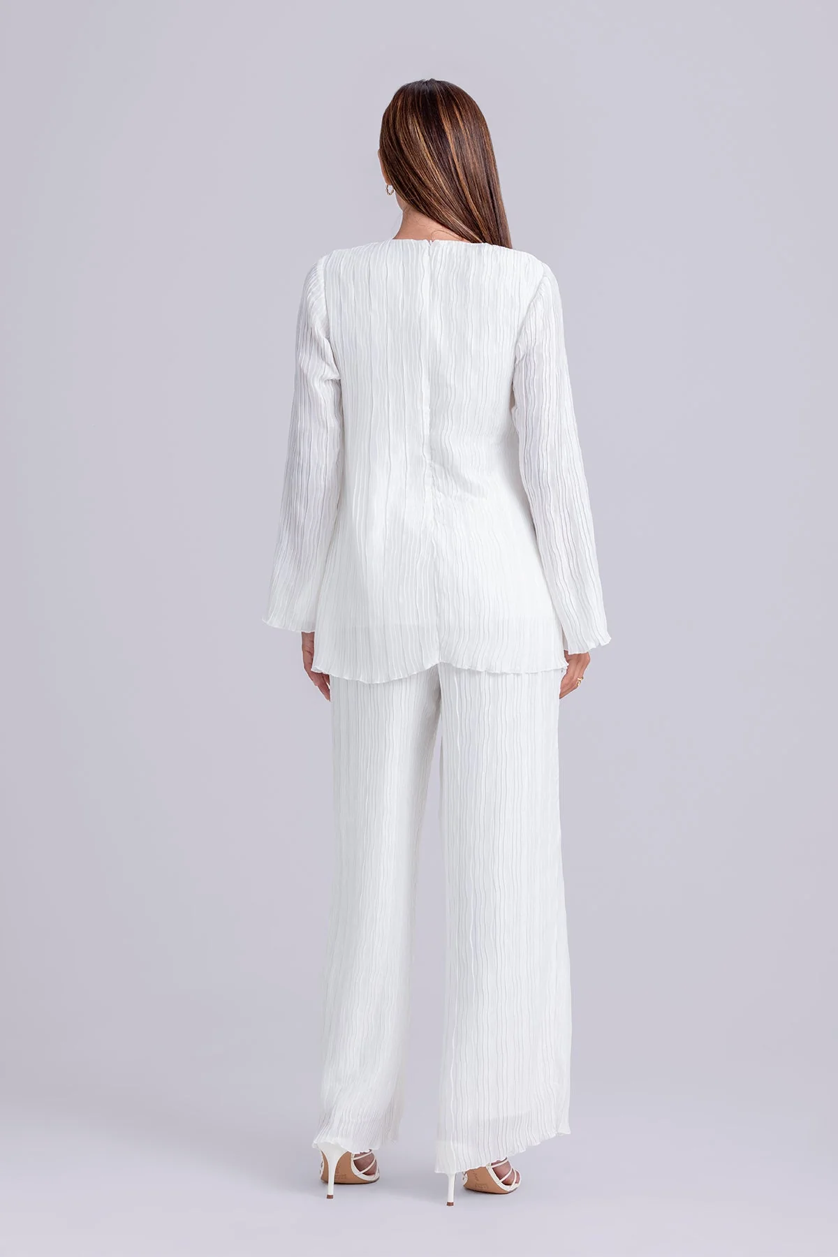 Hanadi Two Piece Matching Set- White - Image 7