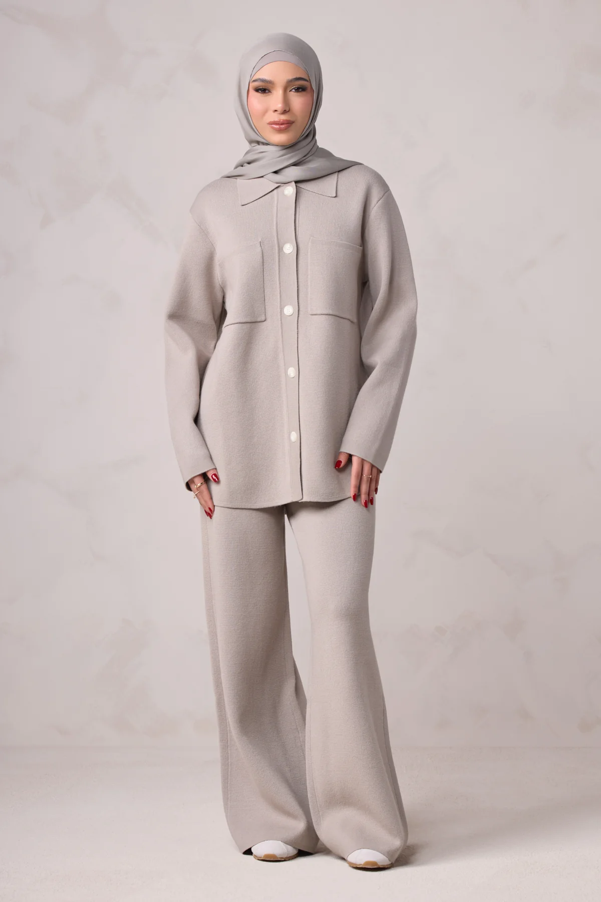 Hanan Knit Matching Set - Oatmeal - Image 3