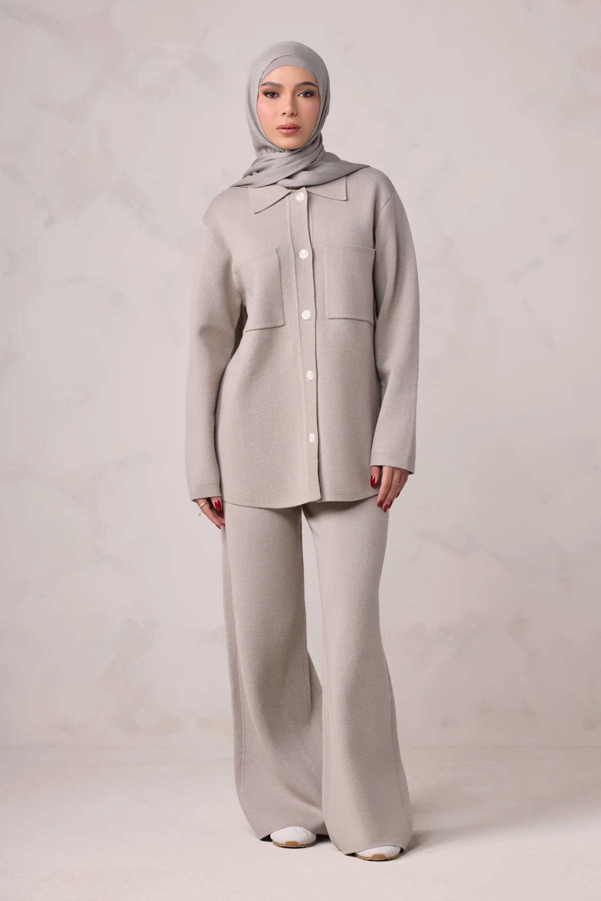 Hanan Knit Matching Set - Oatmeal - Image 4