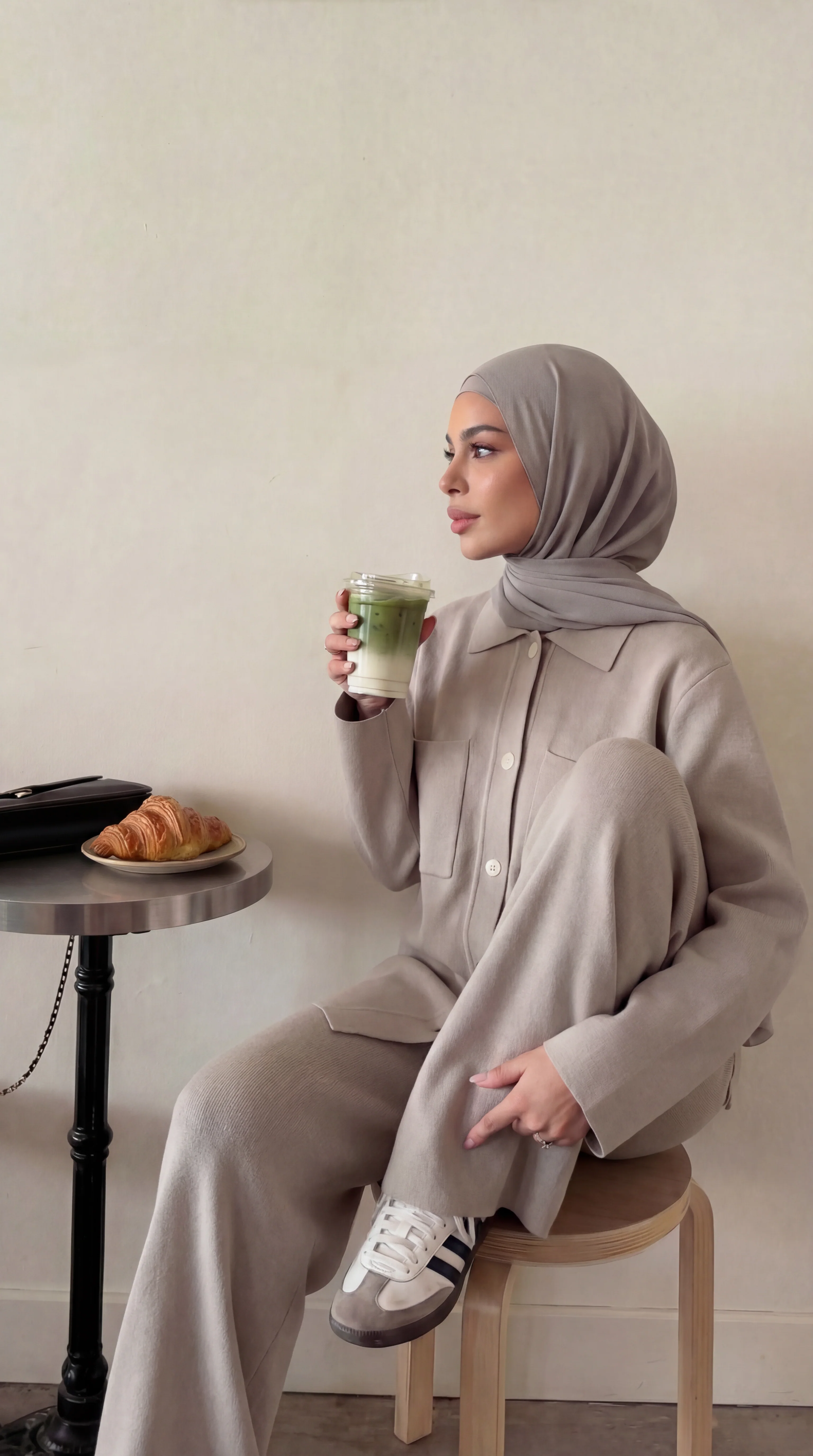 Hanan Knit Matching Set - Oatmeal - Image 7