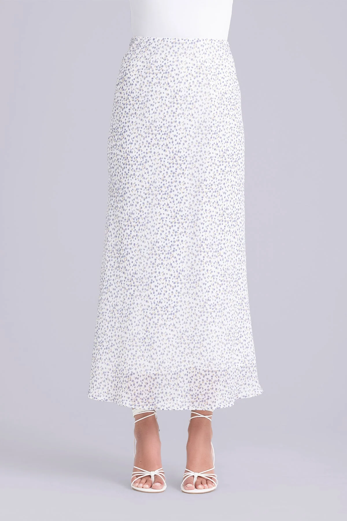 Hayat Ruffle Top & Maxi Skirt Set- Dainty Blue - Image 6
