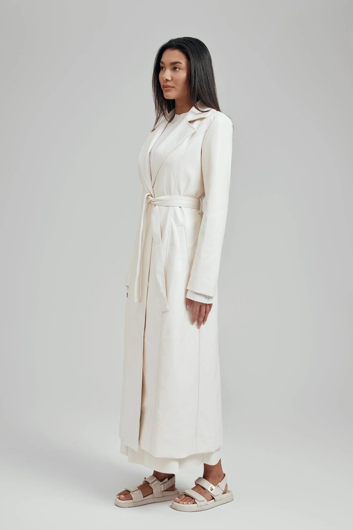 Inara Vegan Recycled Leather Trench Coat - Image 4