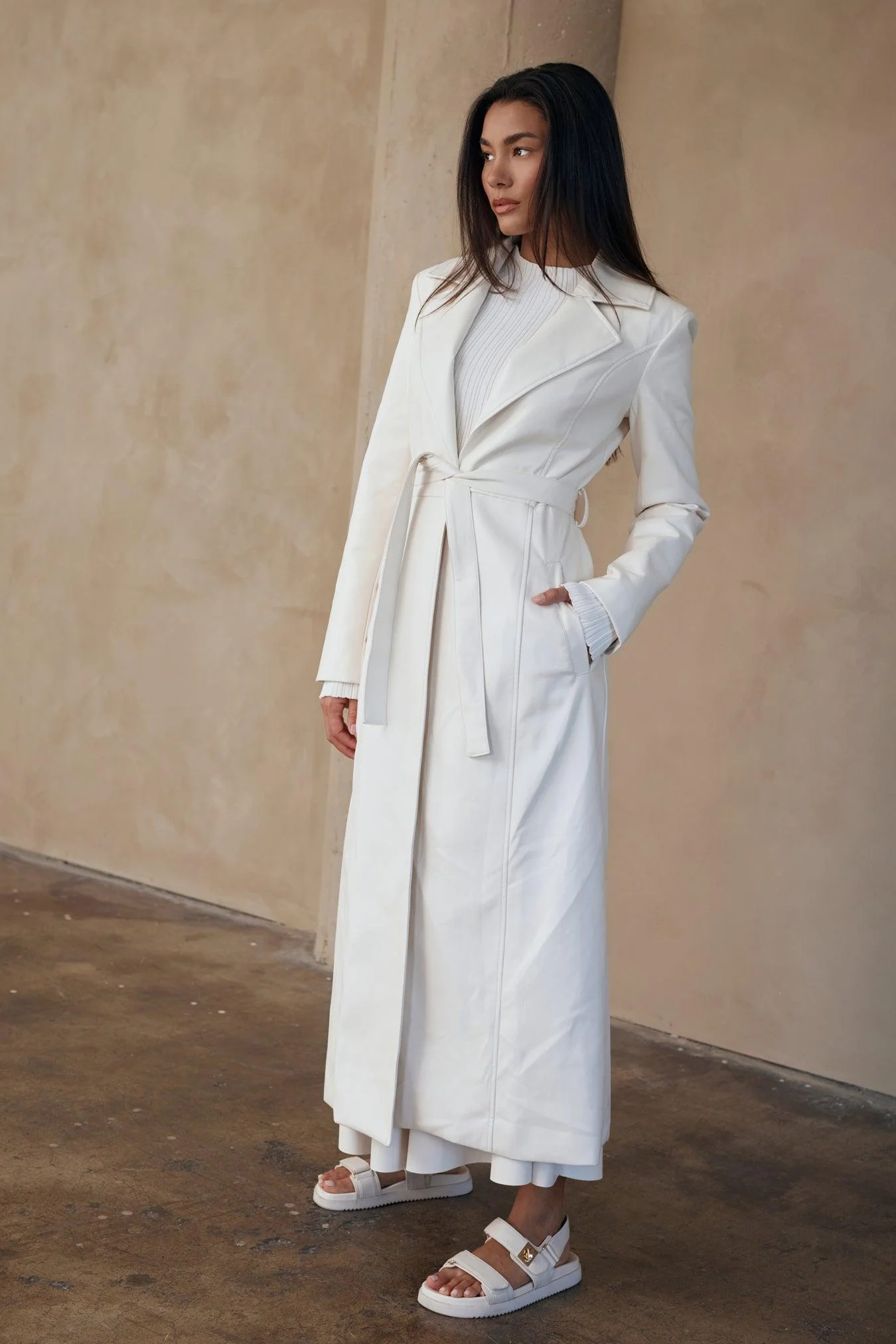 Inara Vegan Recycled Leather Trench Coat - Image 8