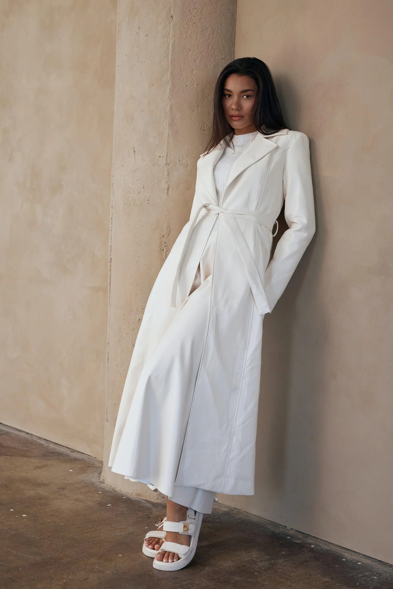 Inara Vegan Recycled Leather Trench Coat - Image 9
