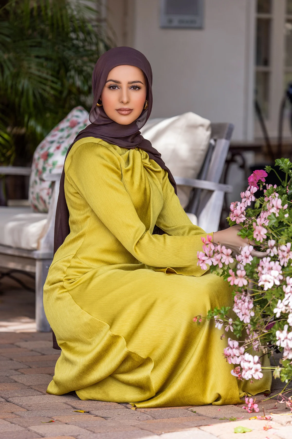 Irva Long Sleeve Maxi Dress- Moss - Image 11