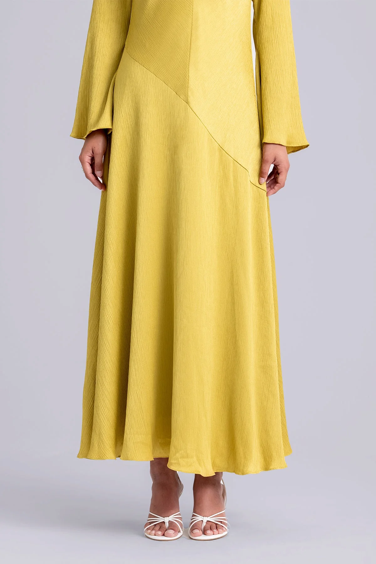 Irva Long Sleeve Maxi Dress- Moss - Image 8