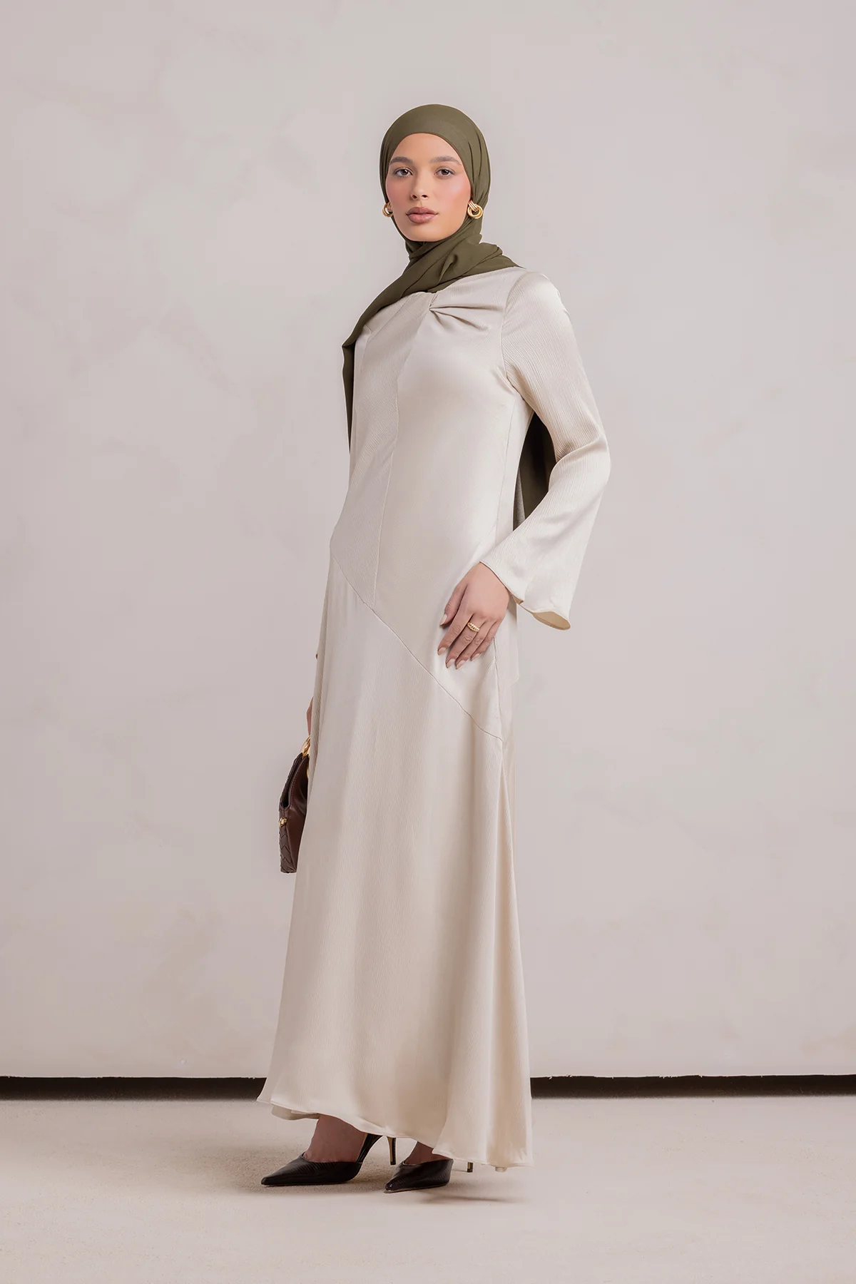 Irva Long Sleeve Maxi Dress-Sandstone - Image 8
