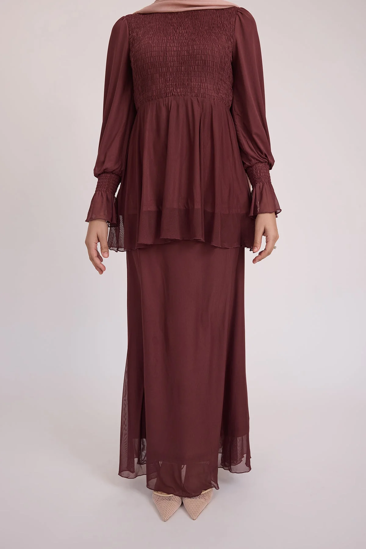 Krina Top and Skirt - Plum - Image 6