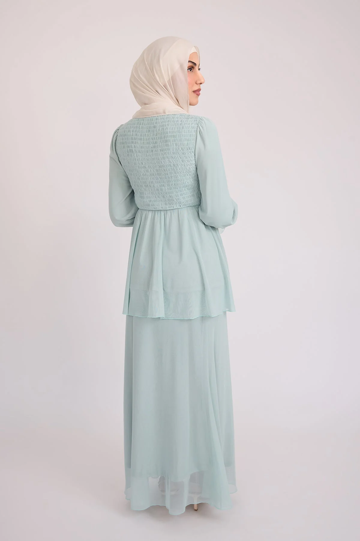 Krina Top and Skirt - Sage Blue - Image 5