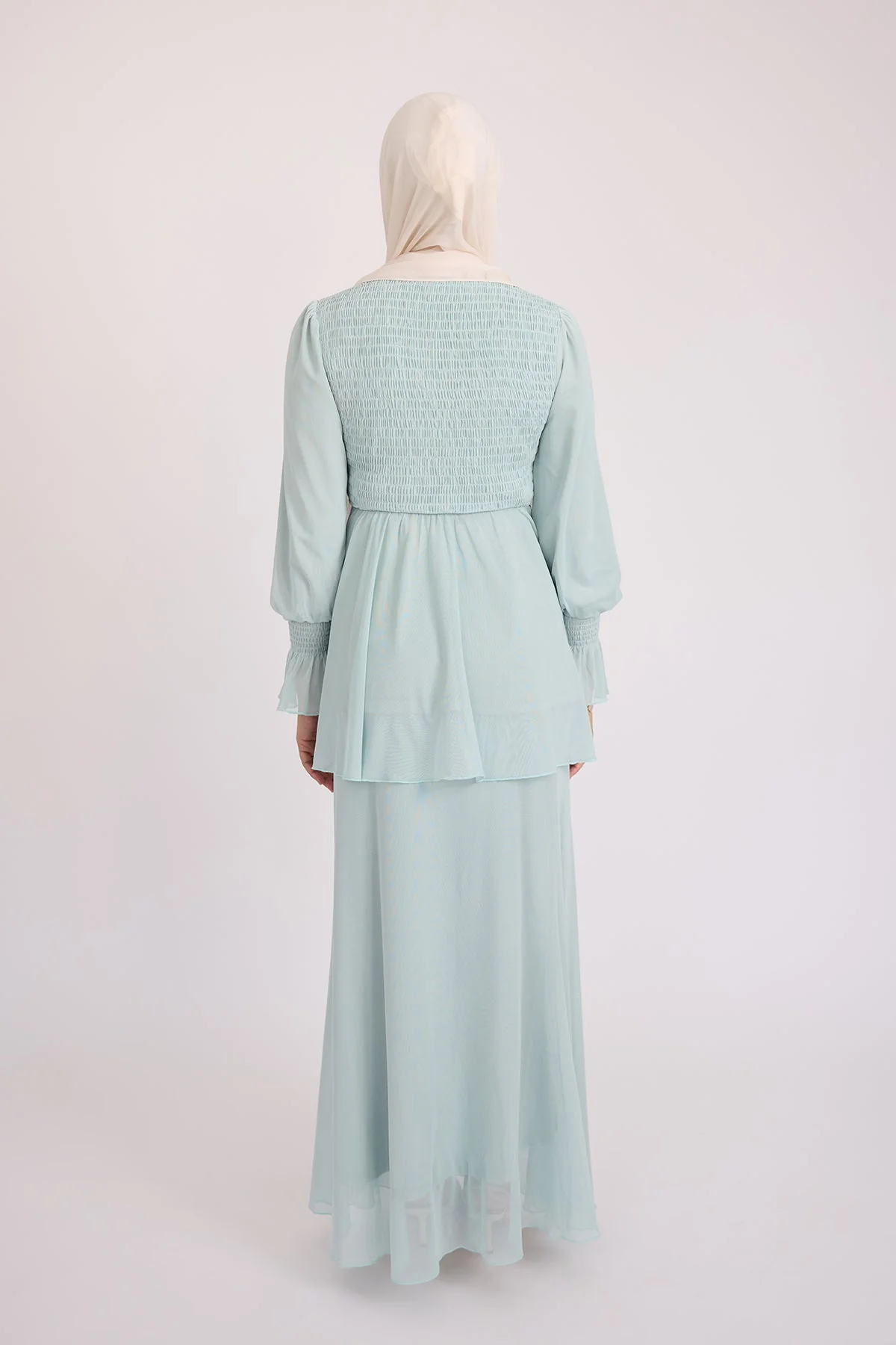 Krina Top and Skirt - Sage Blue - Image 9