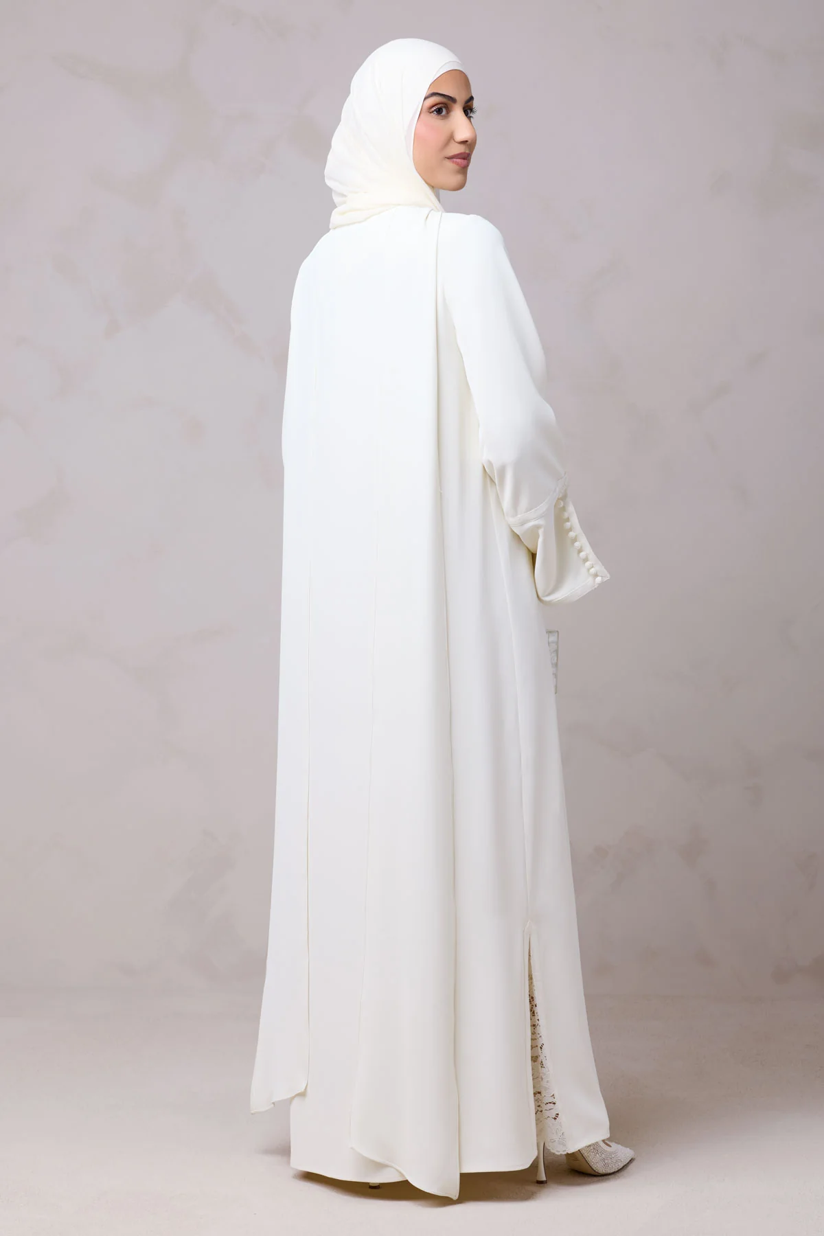 Layali Lace Embroidered Abaya & Hijab Set - Image 14