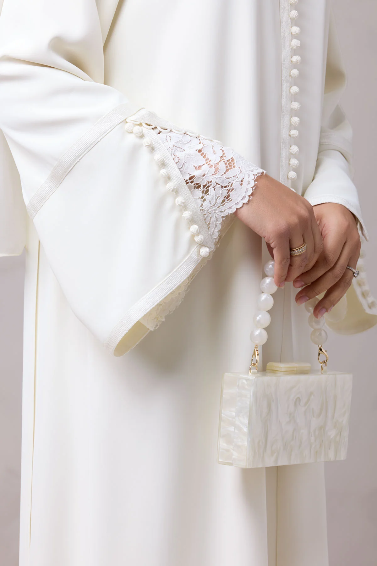 Layali Lace Embroidered Abaya & Hijab Set - Image 5