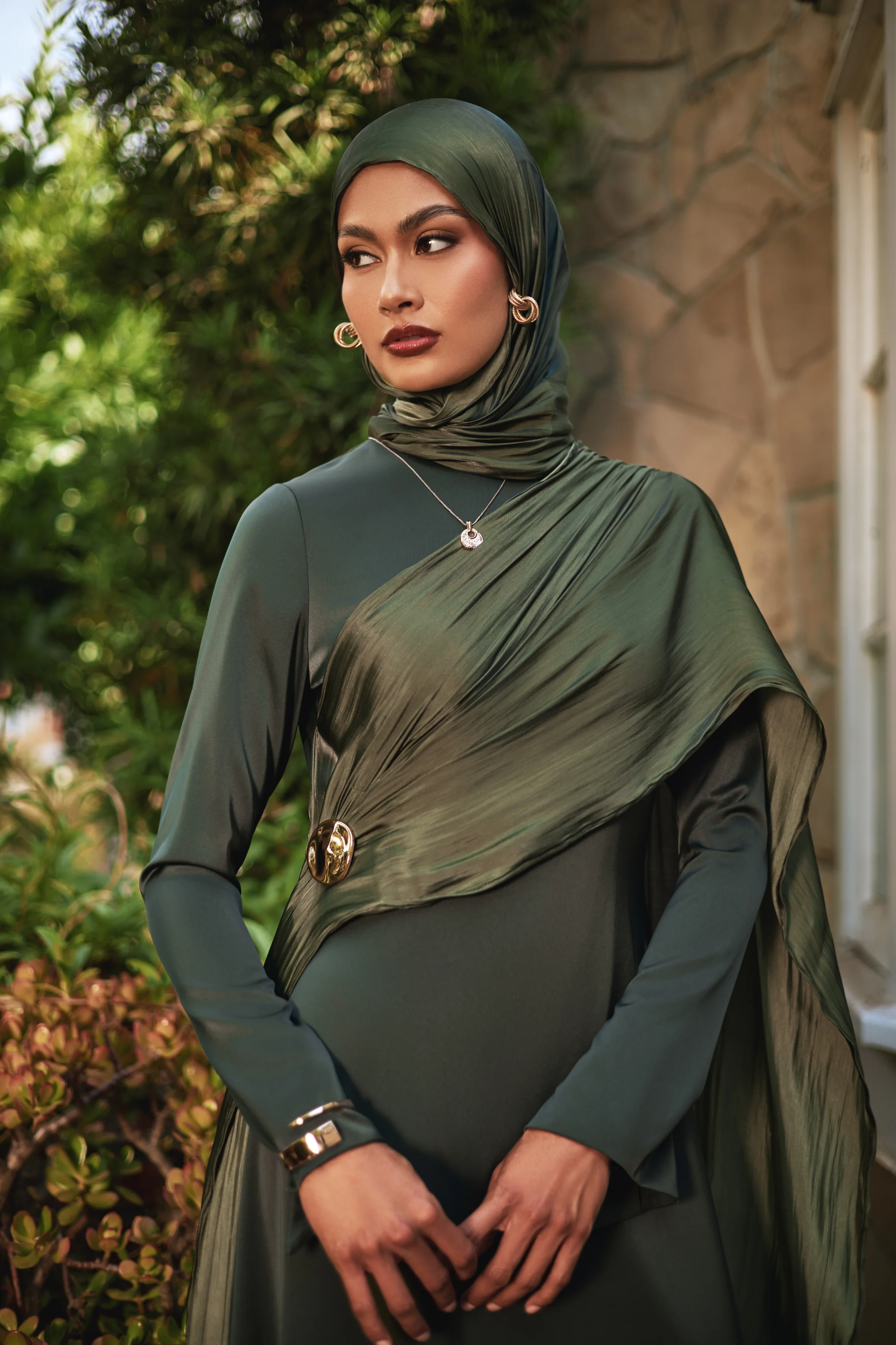 Leana Matching Hijab - Forest Muse - Image 2