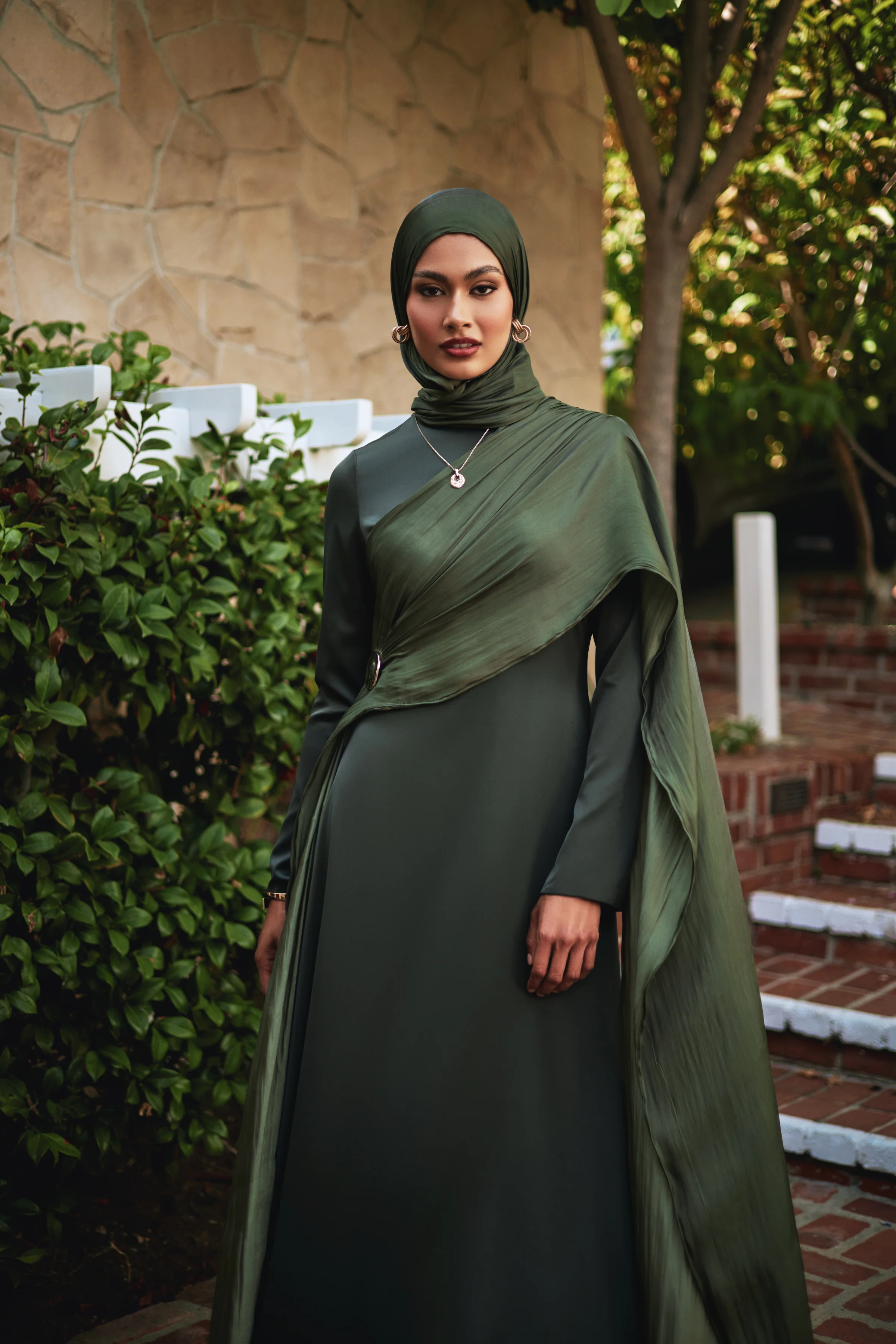 Leana Matching Hijab - Forest Muse - Image 3
