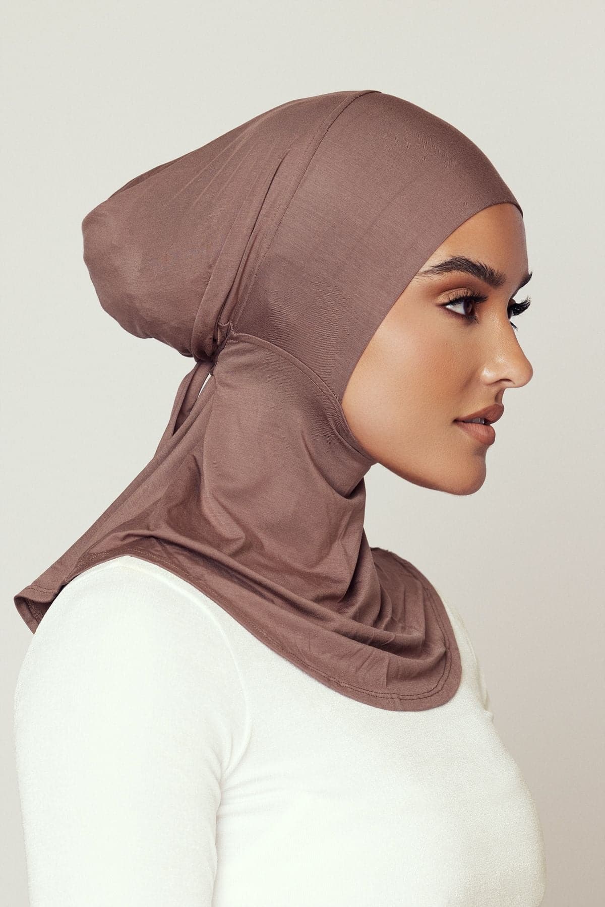 Lila Neck Cover Hijab- Walnut - Image 3
