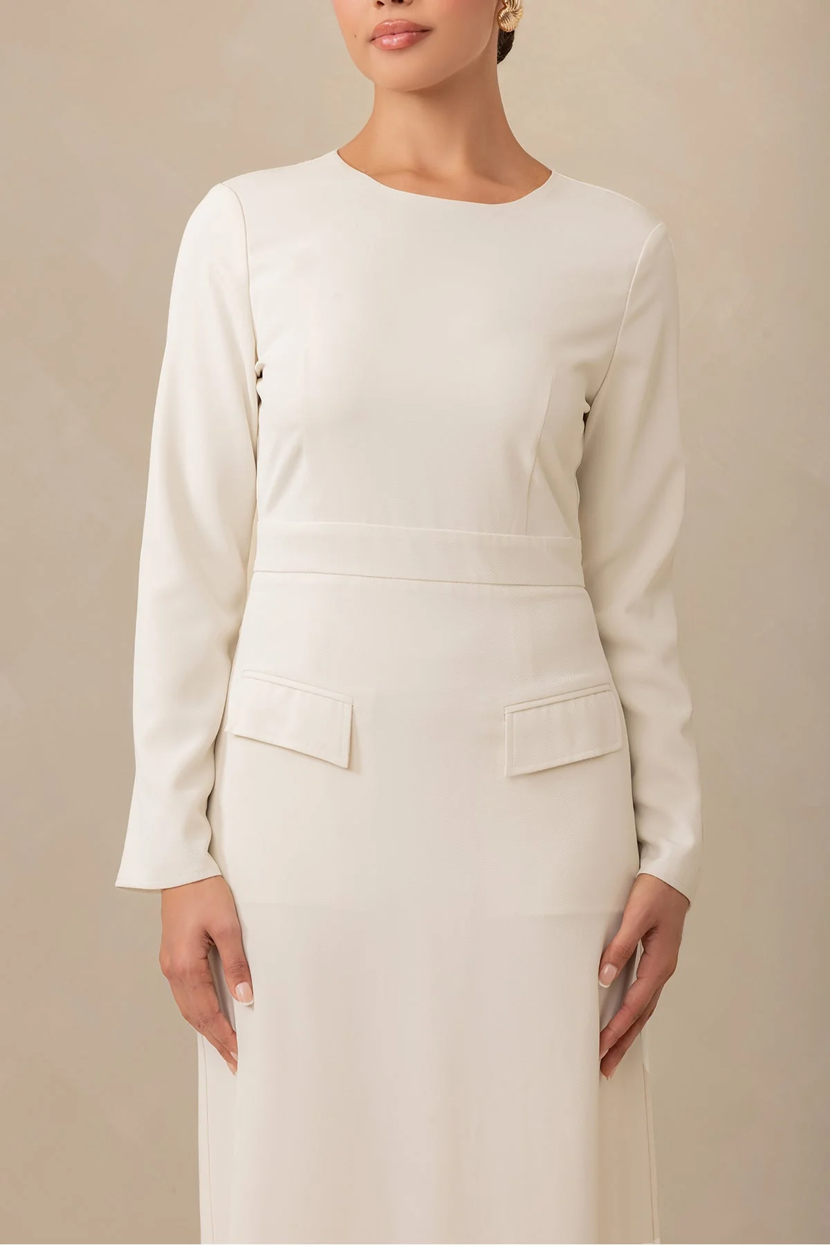 Love Me Always Long Sleeve Maxi Dress - Cream - Image 6