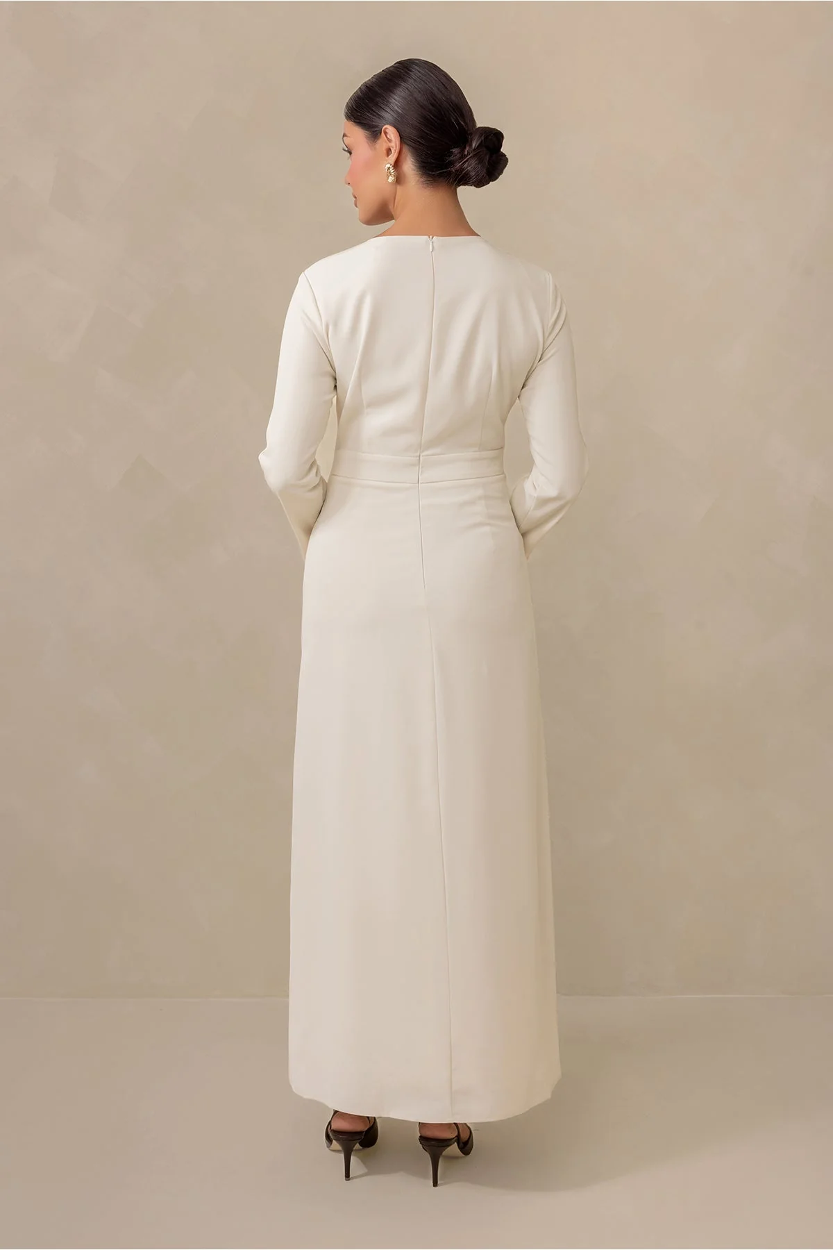 Love Me Always Long Sleeve Maxi Dress - Cream - Image 7
