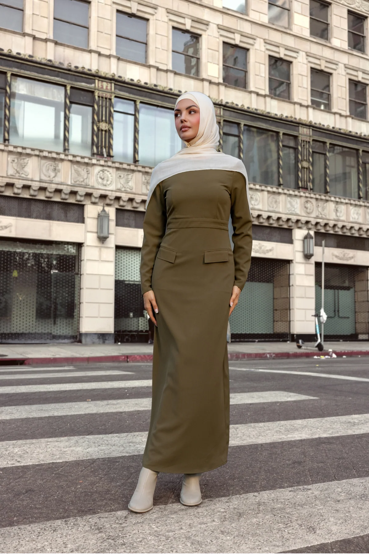 Love Me Always Long Sleeve Maxi Dress - Olive - Image 2