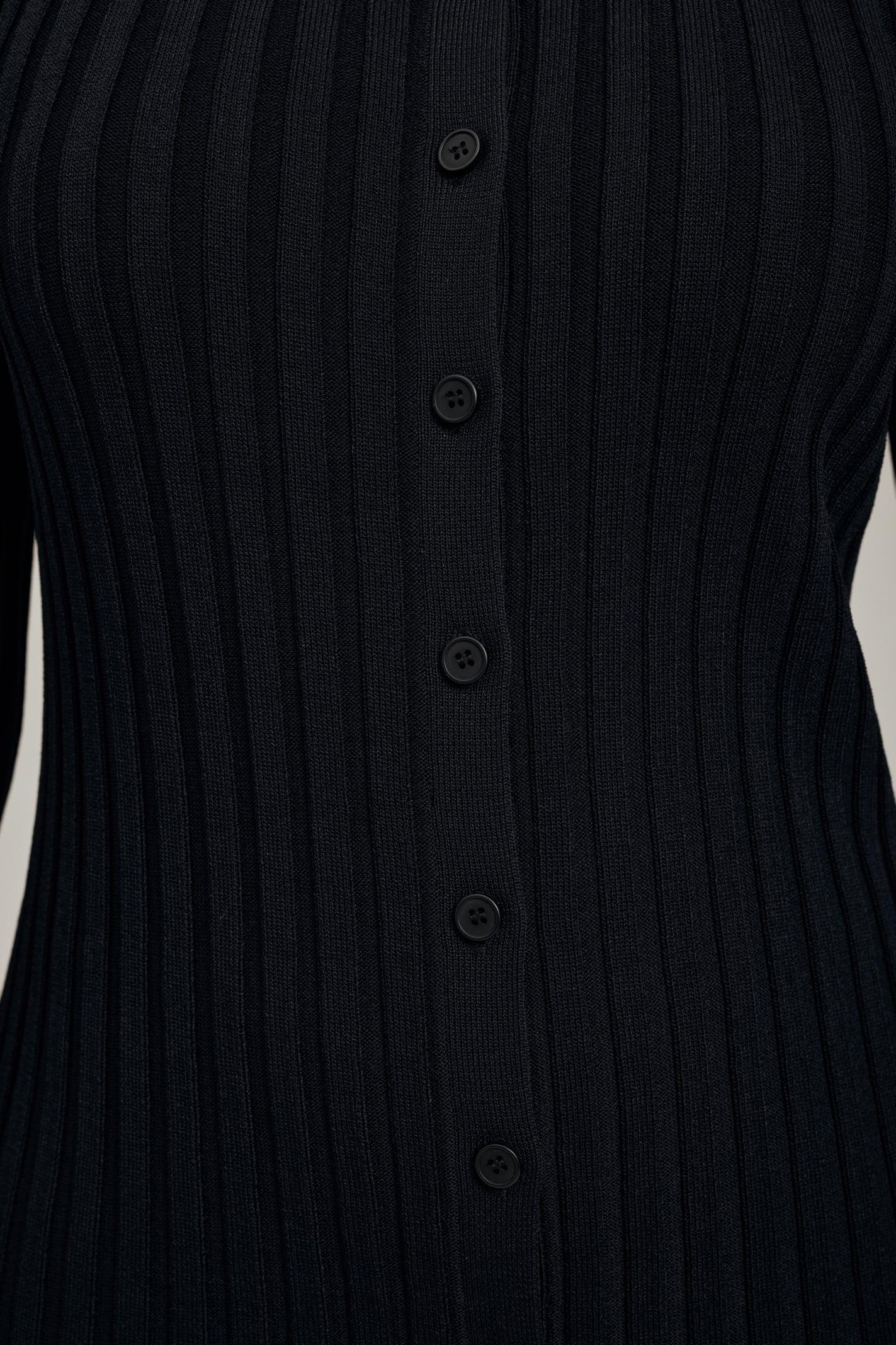 Luna Ribbed Knit Long Sleeve Cardigan - Image 6