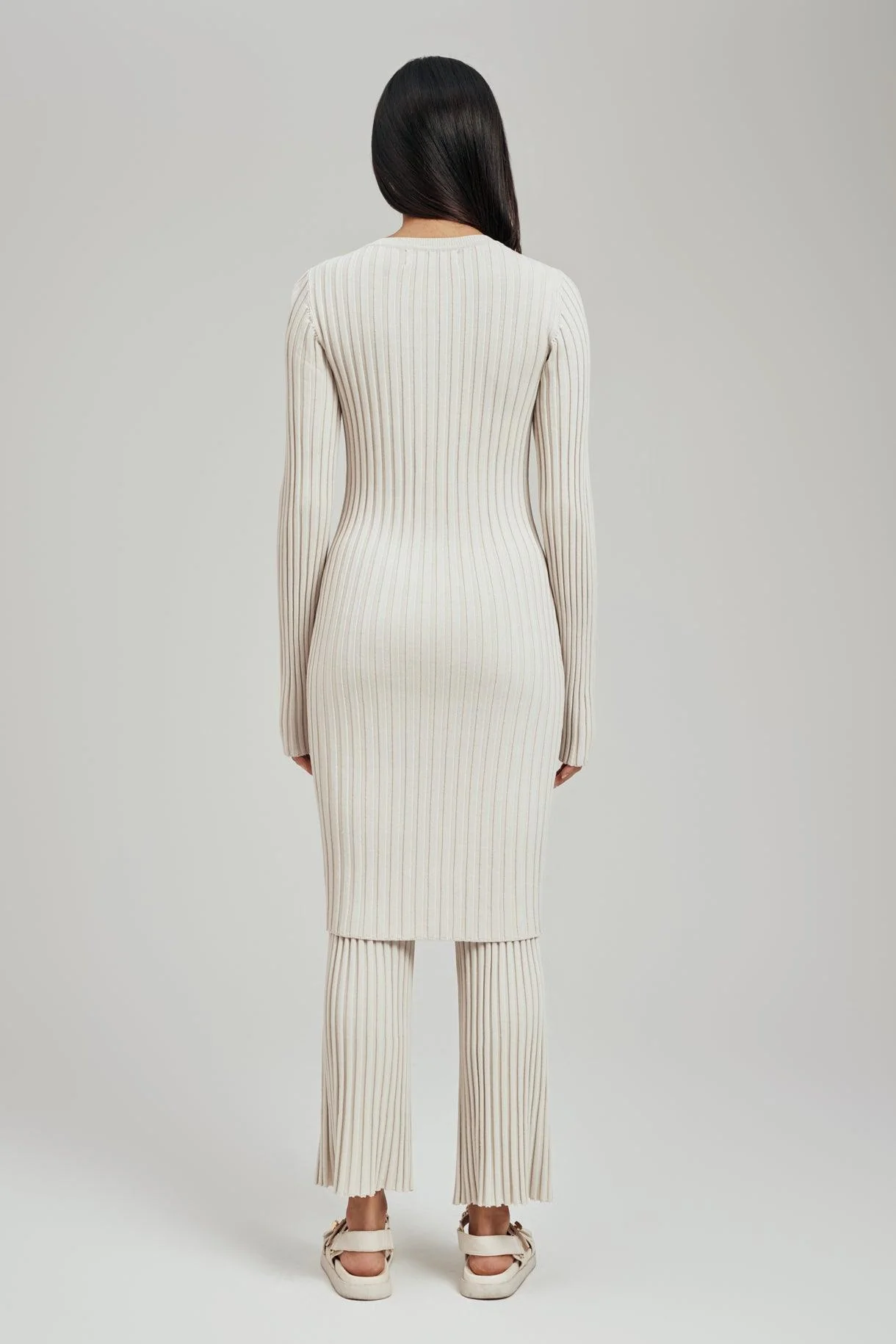 Luna Ribbed Knit Long Sleeve Cardigan - Image 4