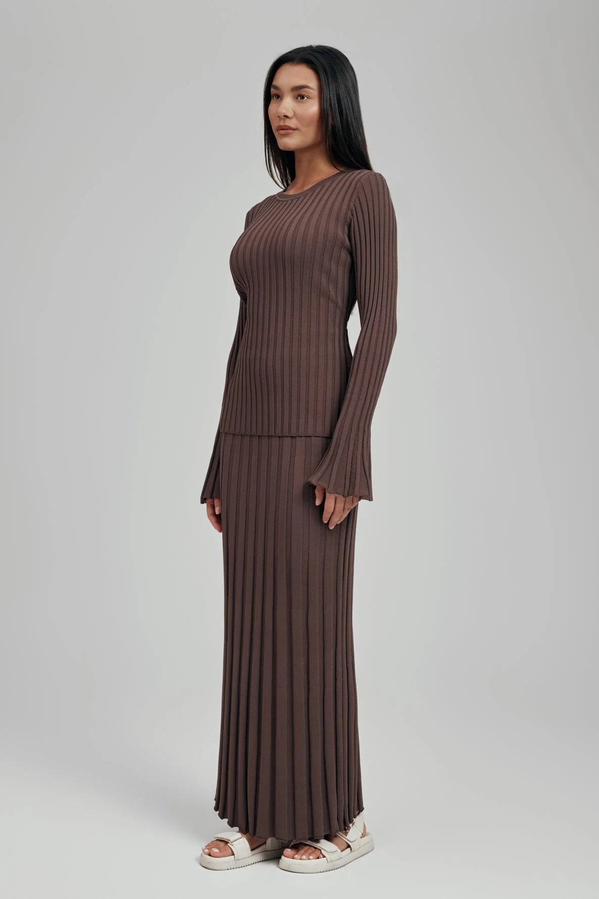 Luna Ribbed Knit Maxi Skirt - Image 5