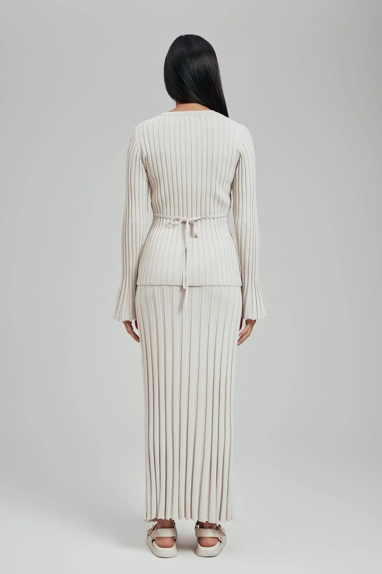 Luna Ribbed Knit Maxi Skirt - Image 6