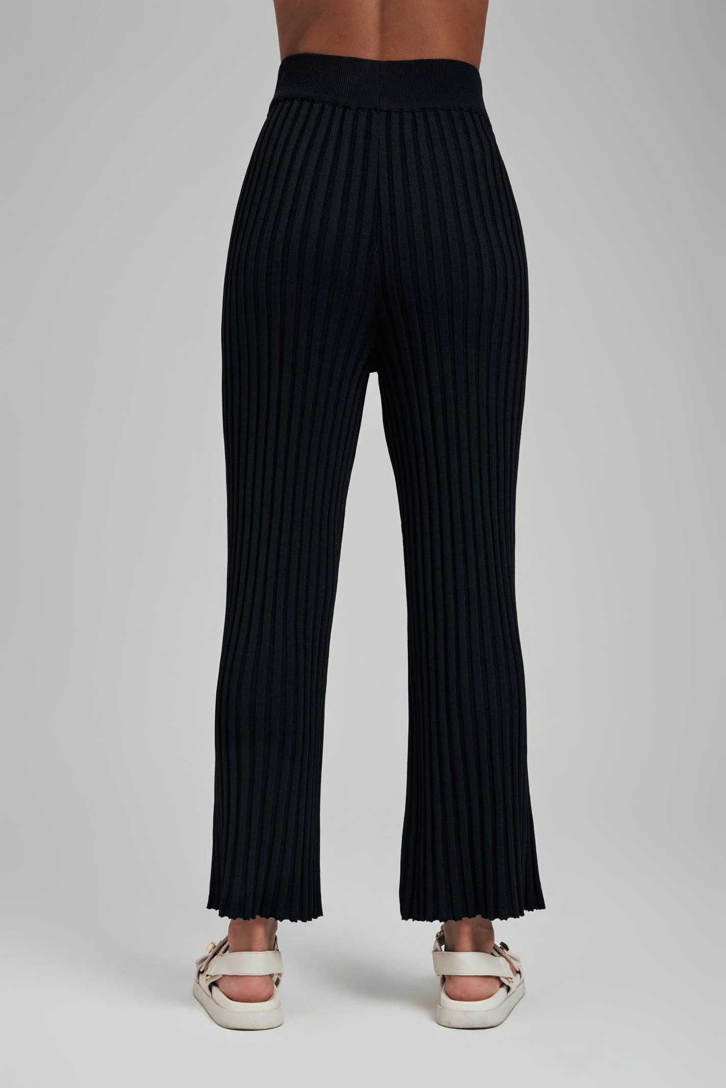 Luna Ribbed Knit Wide Leg Pant - Image 3