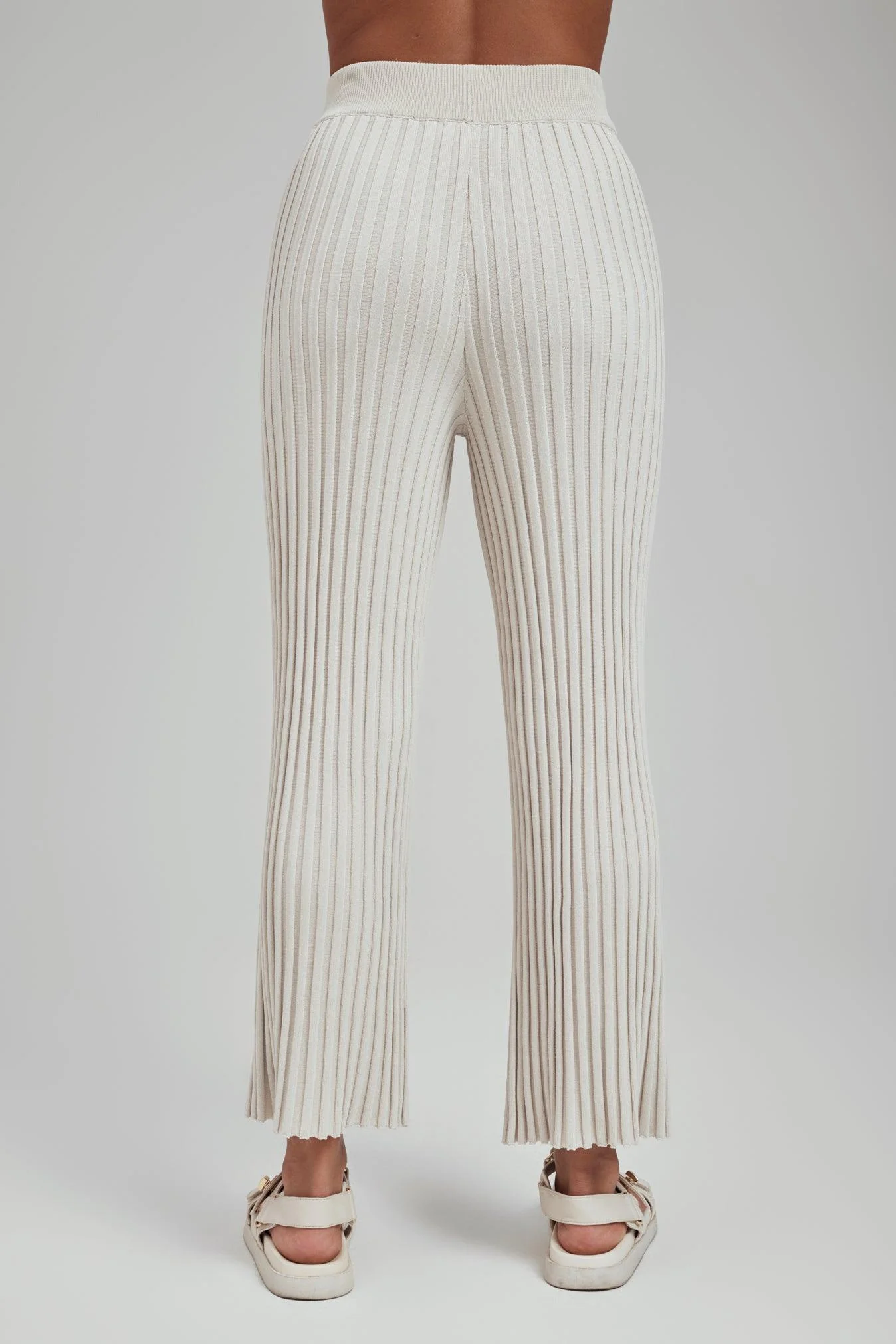 Luna Ribbed Knit Wide Leg Pant - Image 3