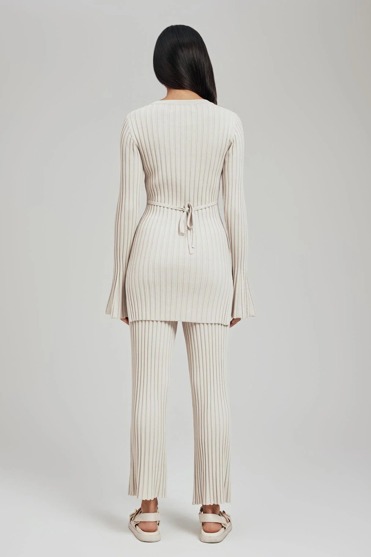 Luna Ribbed Knit Wide Leg Pant - Image 6