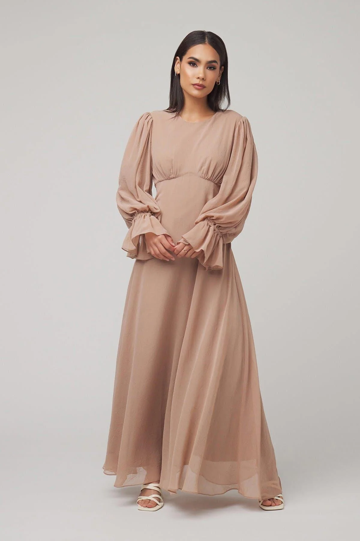 Lynne FLoral Maxi Dress - Tan - Image 3