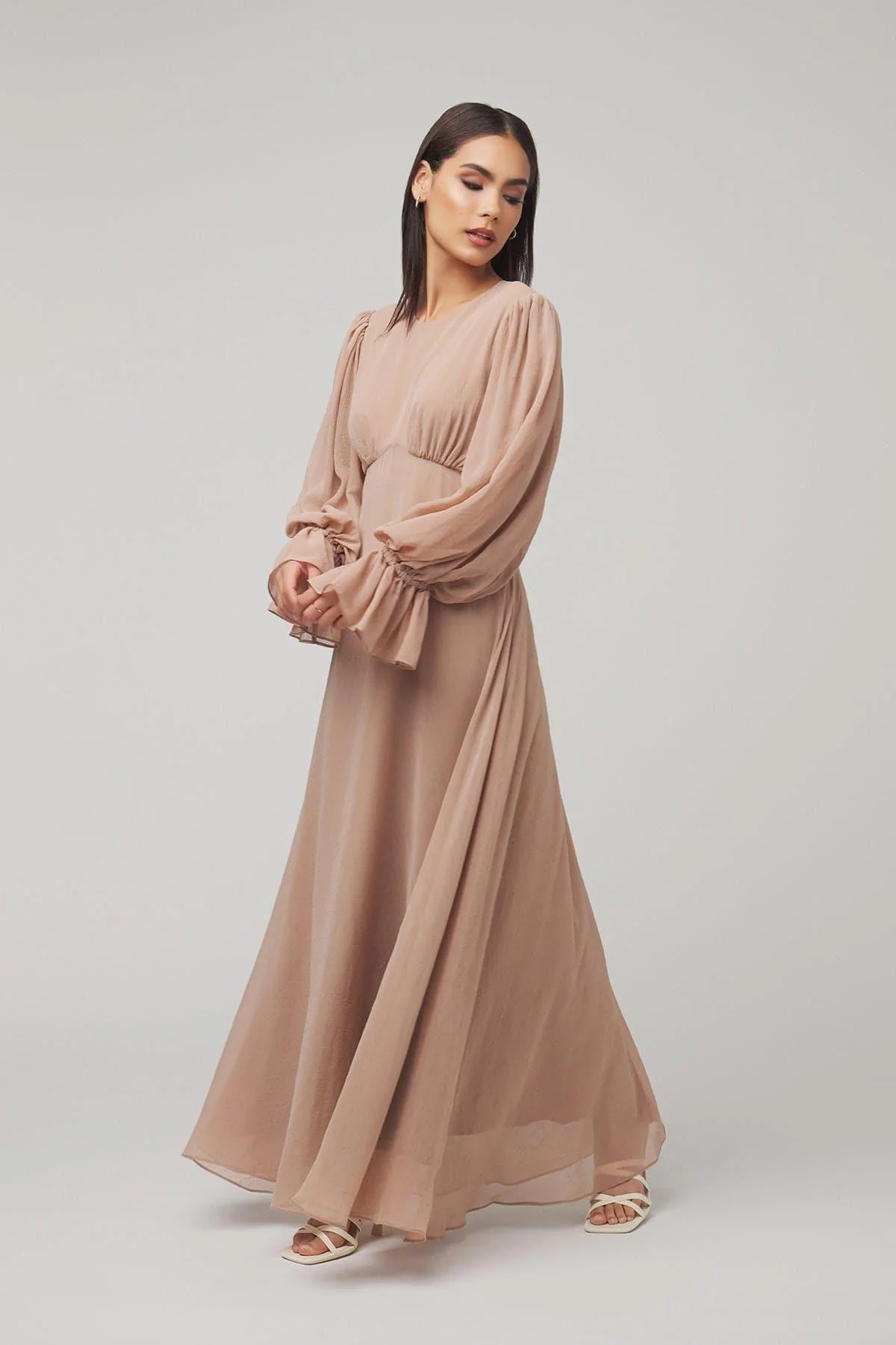 Lynne FLoral Maxi Dress - Tan - Image 4