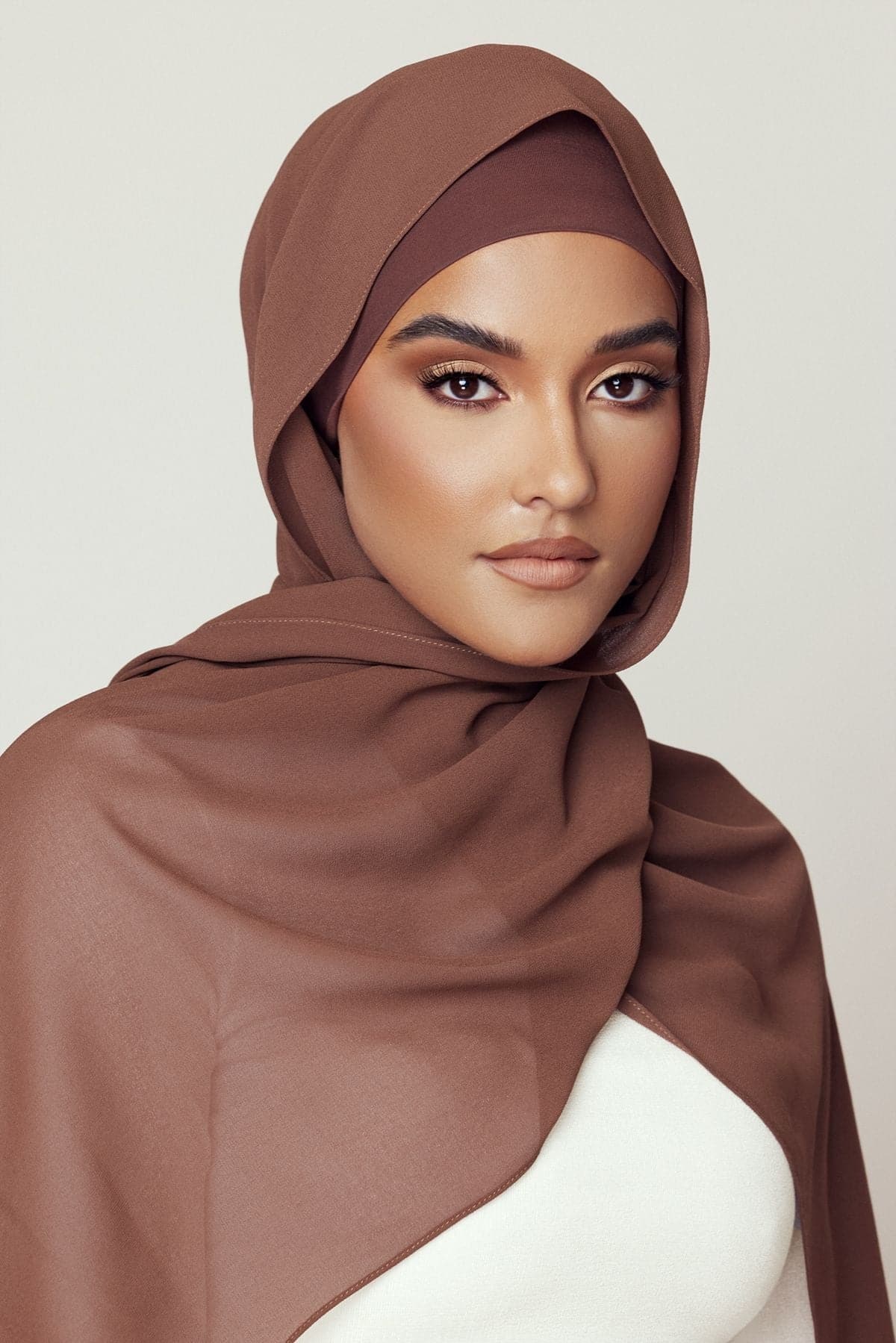 Matching Hijab & Undercap Bundle - Cocoa - Image 3