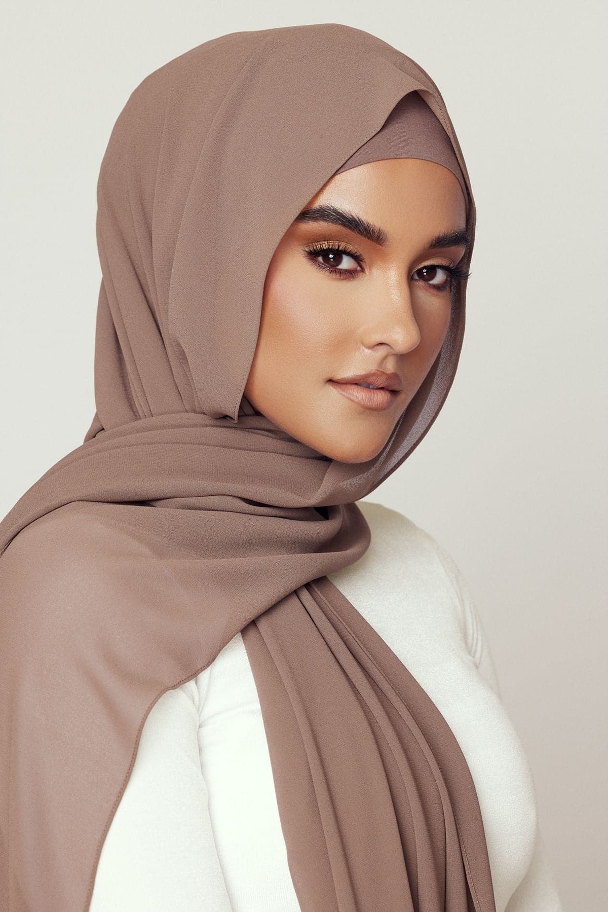 Matching Hijab & Undercap Bundle - Walnut - Image 3